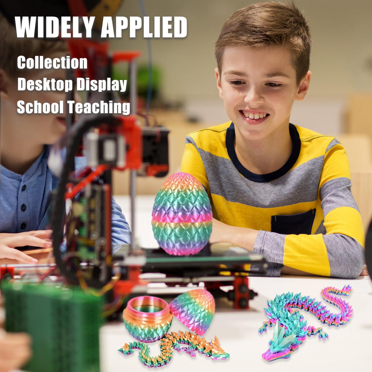 LOCYFENS Rainbow Crystal Dragon Eggs – 3D Printed Articulated Dragon Inside