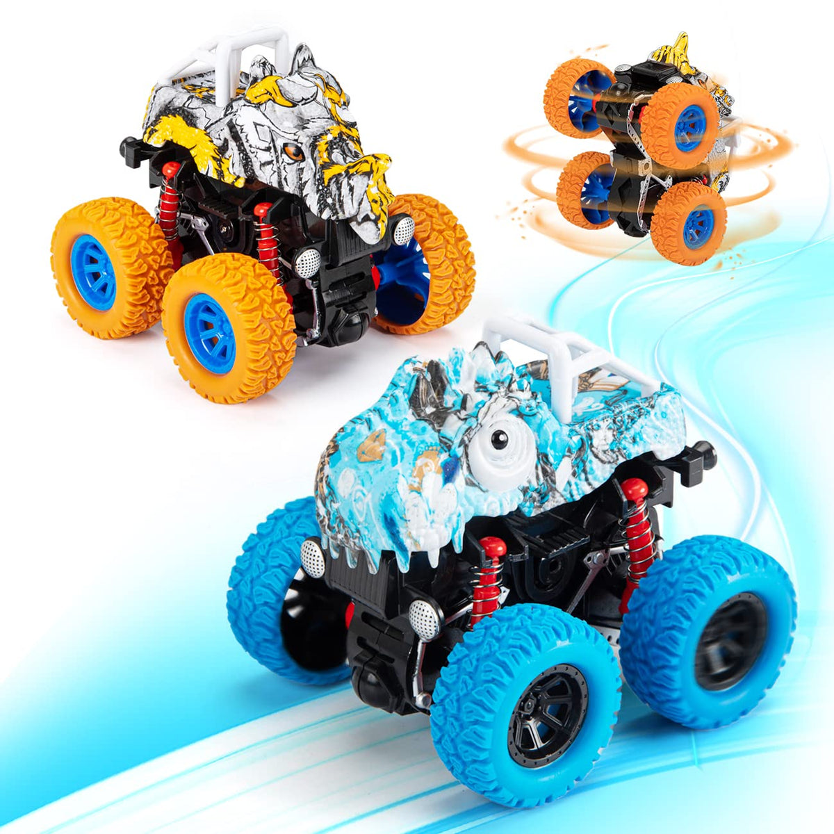 LOD BY Dinosaur Trucks for Kids 3-5 | Friction-Powered Dino Vehicles
