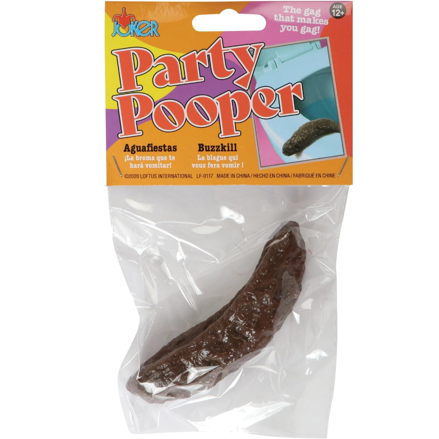 Loftus Gross Party Pooper Fake Poo Toy – Realistic 4in Brown