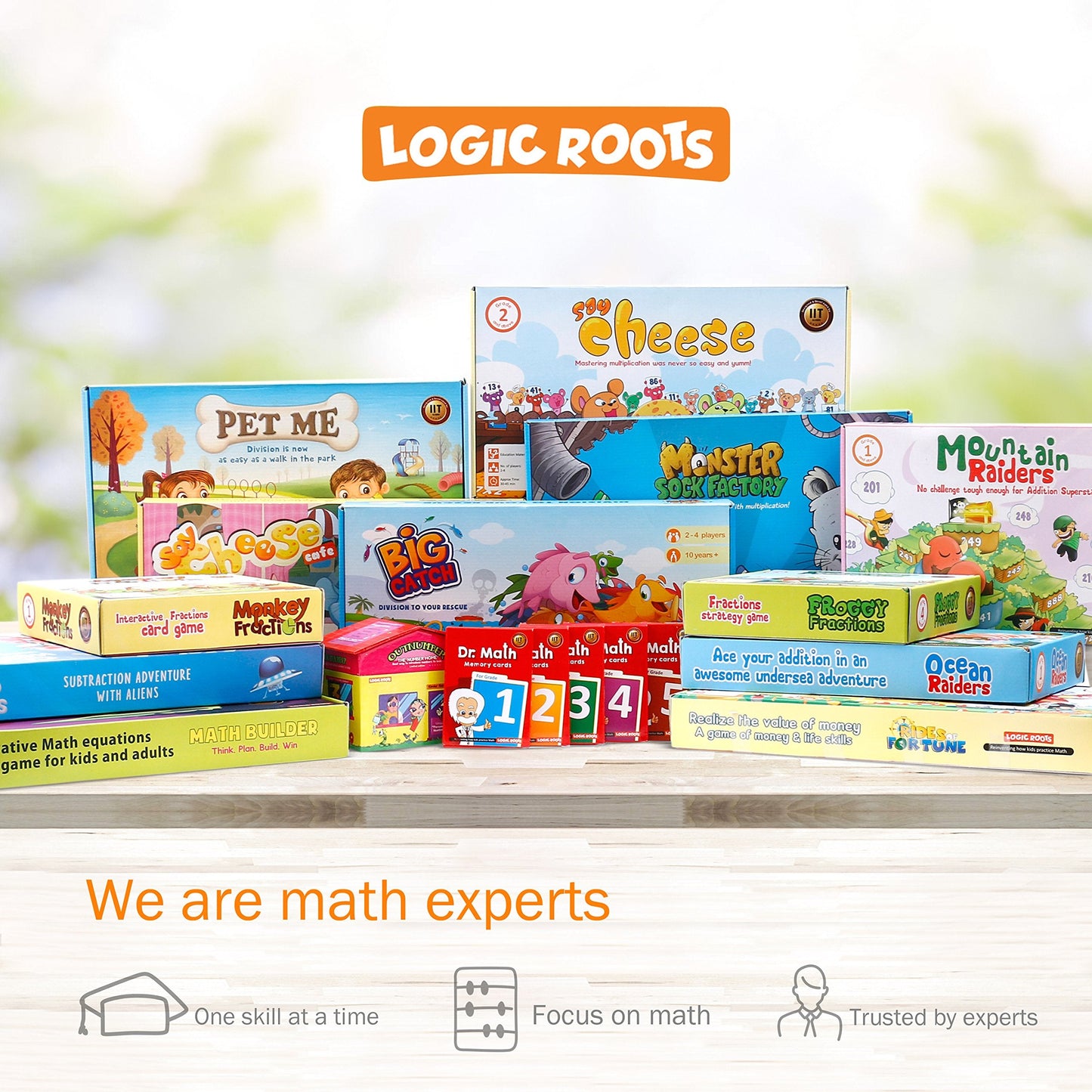 Logic Roots Monster Sock Factory Variations — Engaging Math Board Game for Multiplication & Division