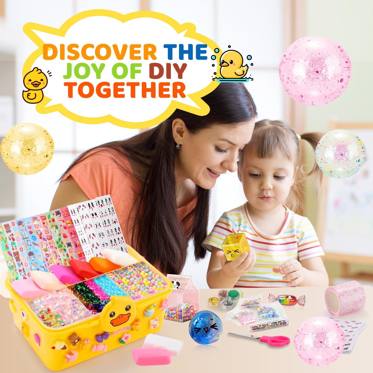 Lokuc Duck Theme Nano Tape Bubble Kit – Creative DIY Toy for Kids 4-9