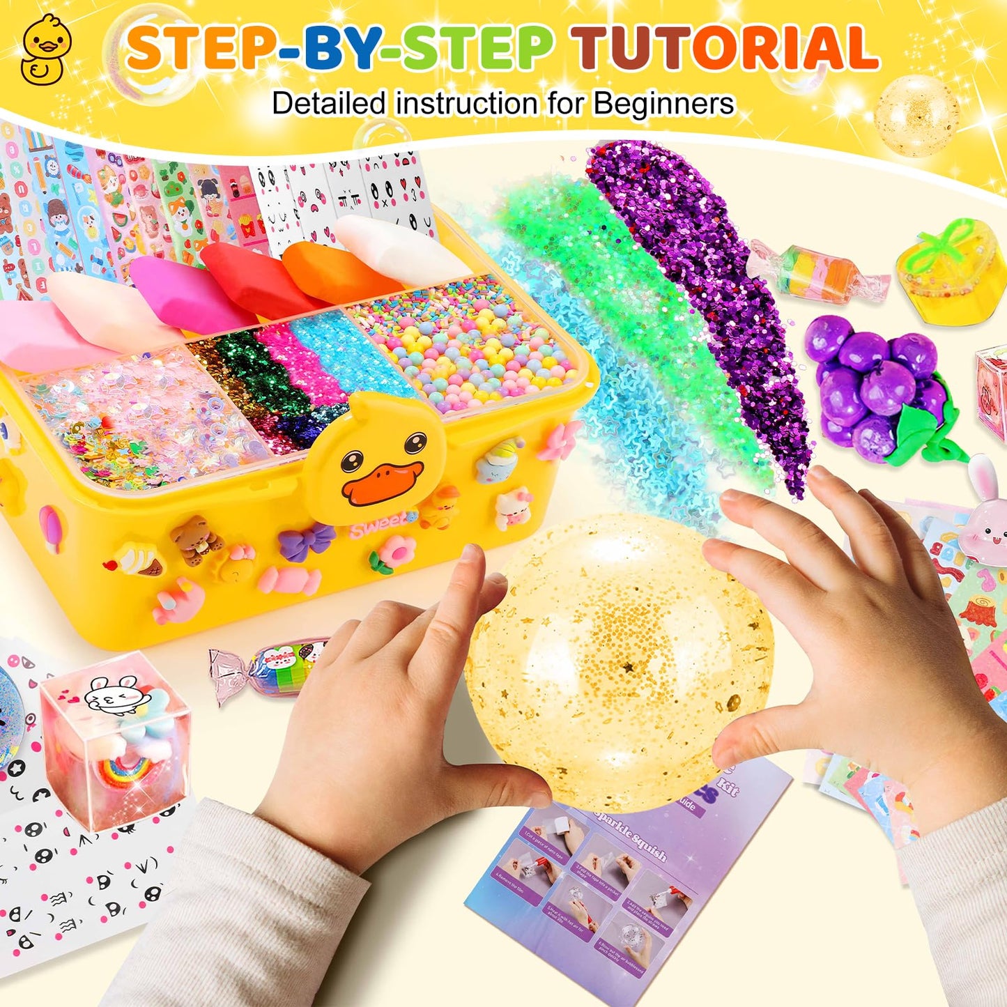 Lokuc Duck Theme Nano Tape Bubble Kit – Creative DIY Toy for Kids 4-9
