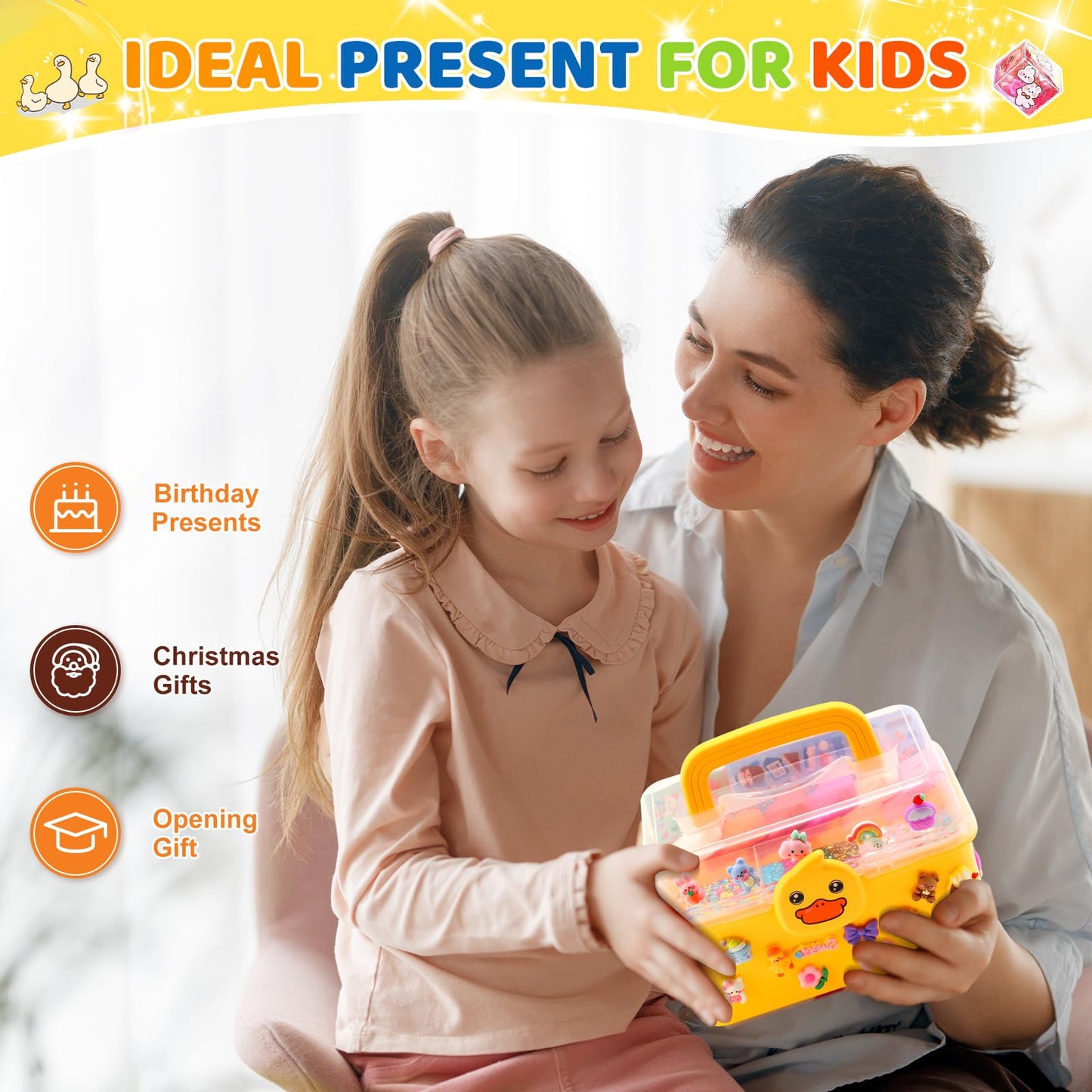Lokuc Duck Theme Nano Tape Bubble Kit – Creative DIY Toy for Kids 4-9