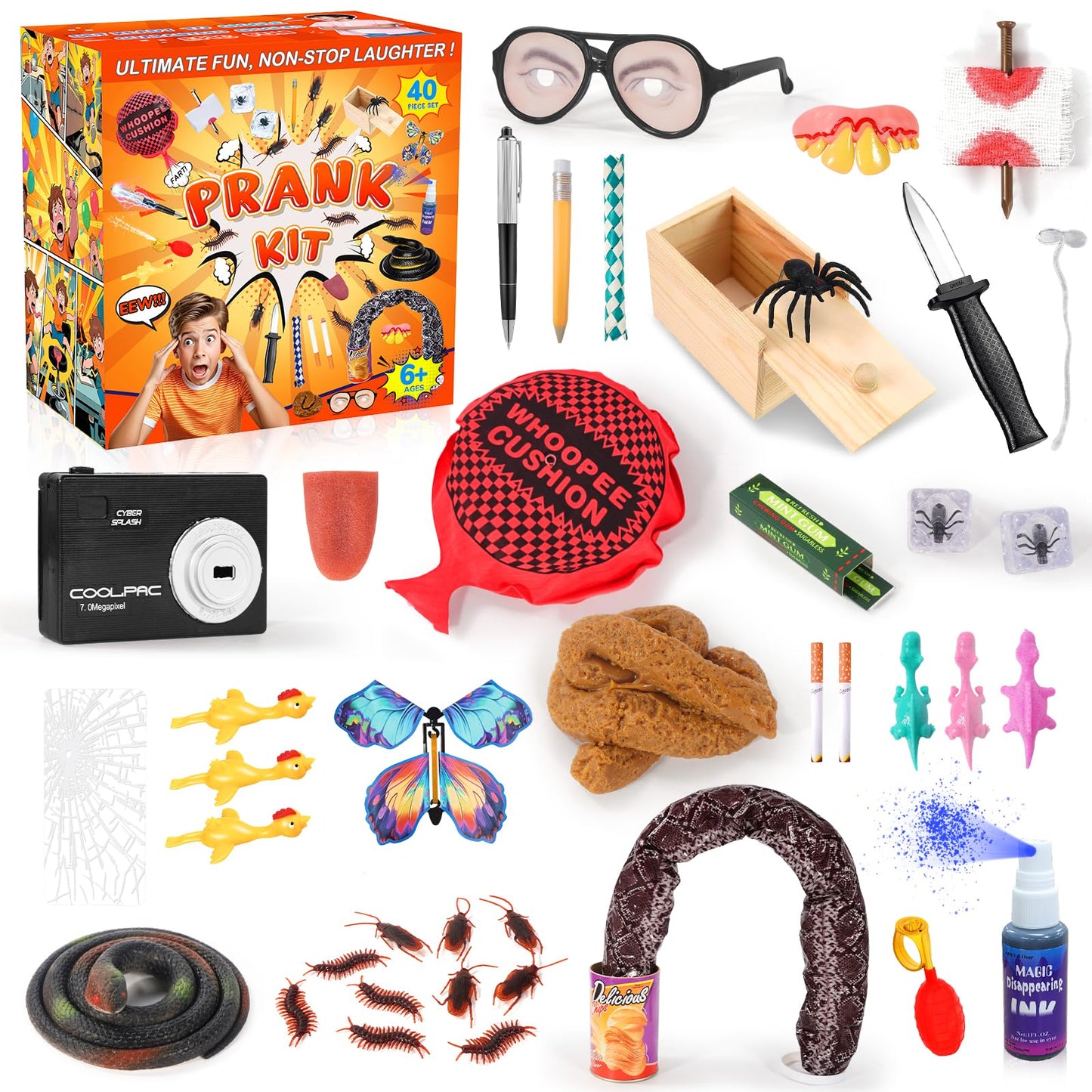 Lokuc Pranks Kit – 40-Piece Ultimate Prank Set for Kids & Adults