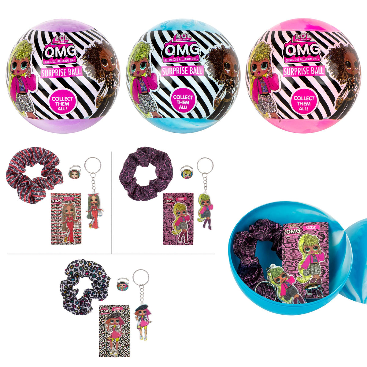 L.O.L. Surprise! 4-Pack Novelty Balls – Party Favors & Accessories for Girls