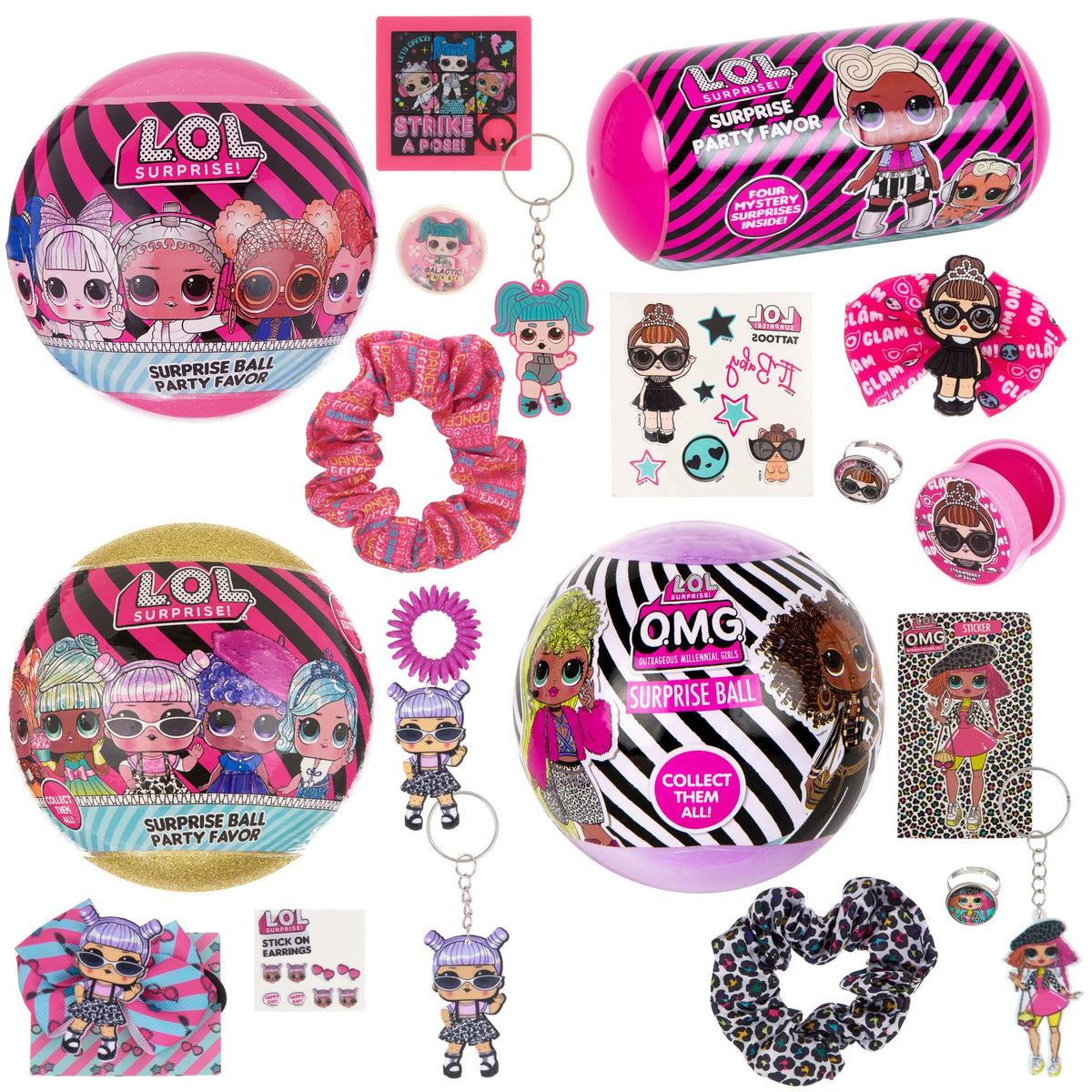 L.O.L. Surprise! 4-Pack Novelty Balls – Party Favors & Accessories for Girls