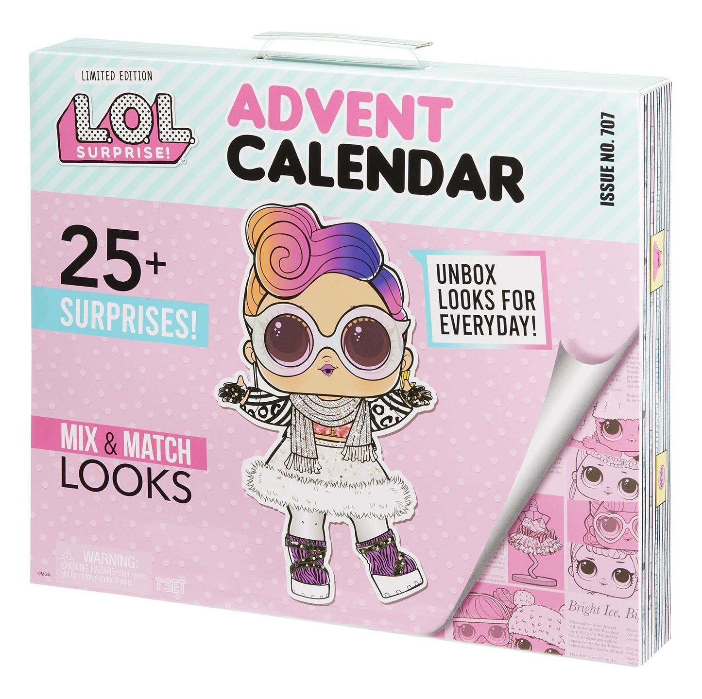 L.O.L. Surprise! Advent Calendar – 25+ Surprises, Collectible Costume Designer Doll, Mix & Match Outfits