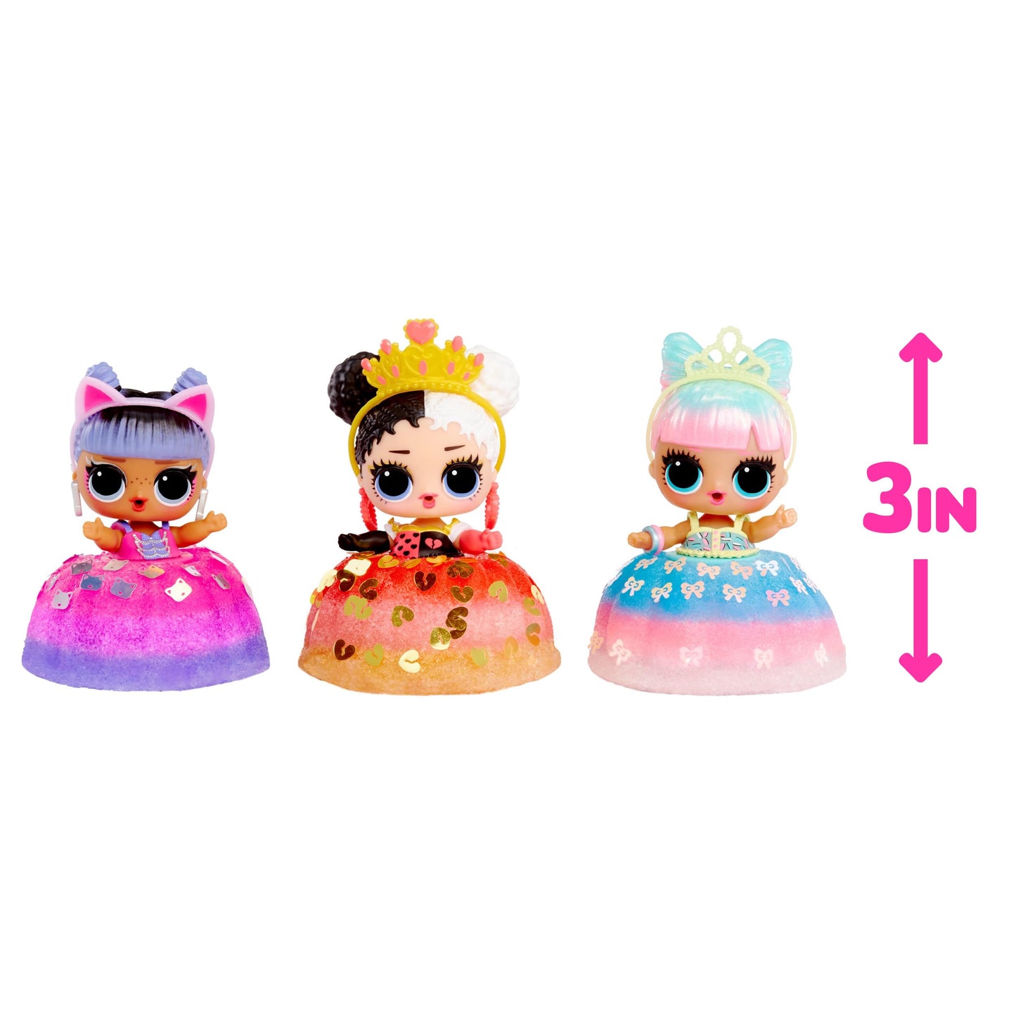 L.O.L. Surprise! Mix & Make Birthday Cake Tots — DIY Cake Dress Dolls, Glitter Sprinkles, 3 Mixes, Great Gift for Girls 3+