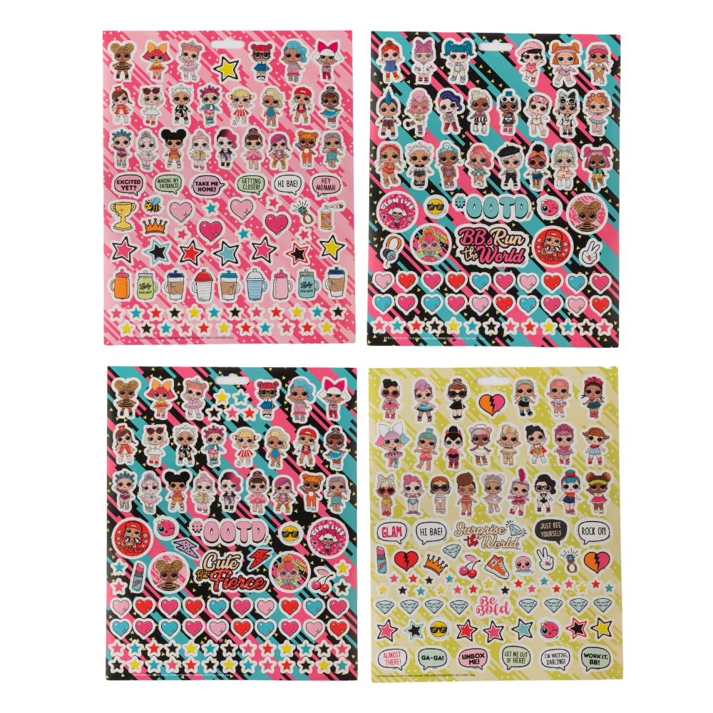 LOL Surprise 14-Sheet Sticker Book Set — 1200+ Stickers with Puffy Sheets