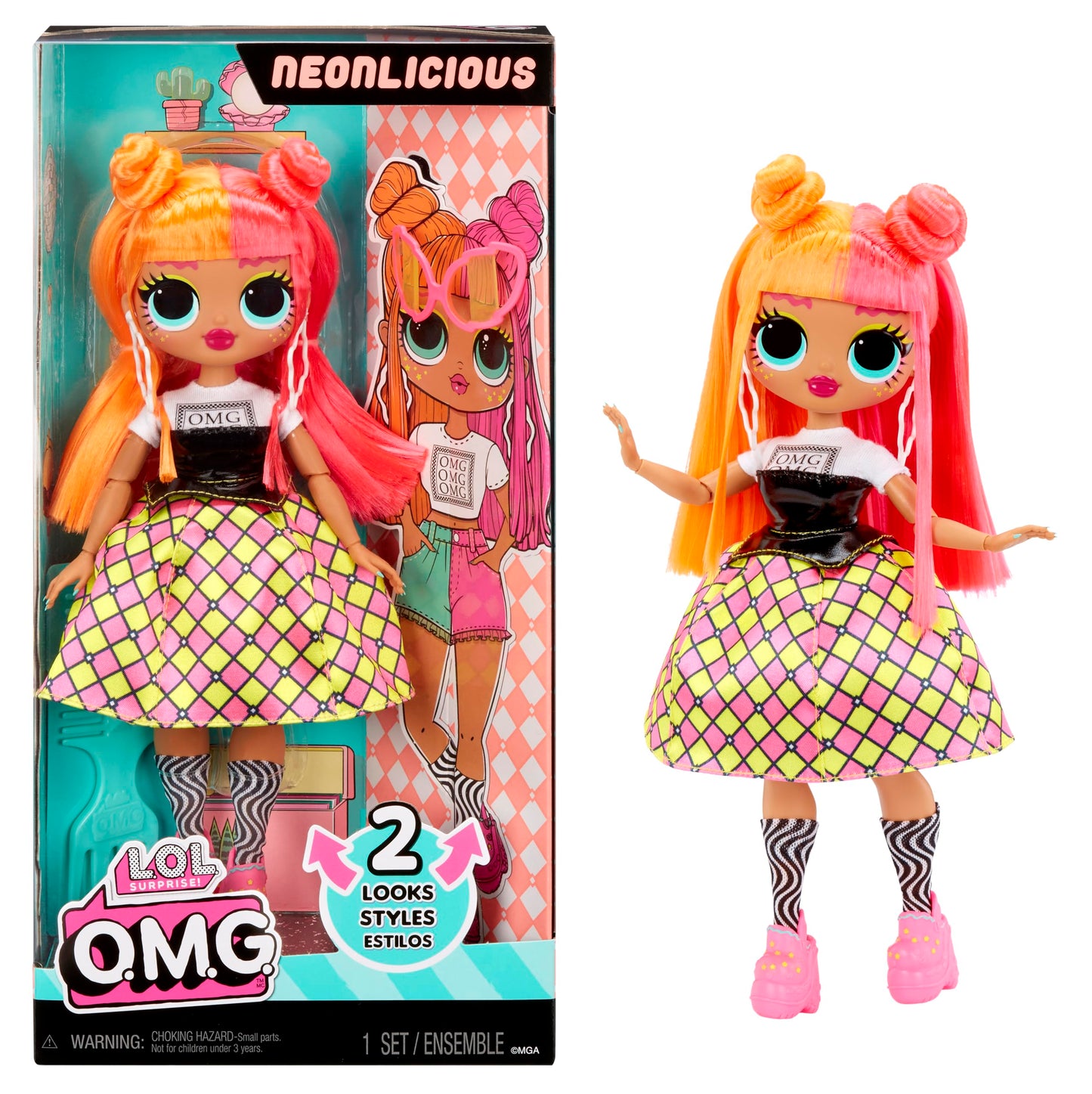 LOL Surprise OMG Neonlicious Fashion Doll – Transforming Fashions & Accessories | Gift for Kids 4+