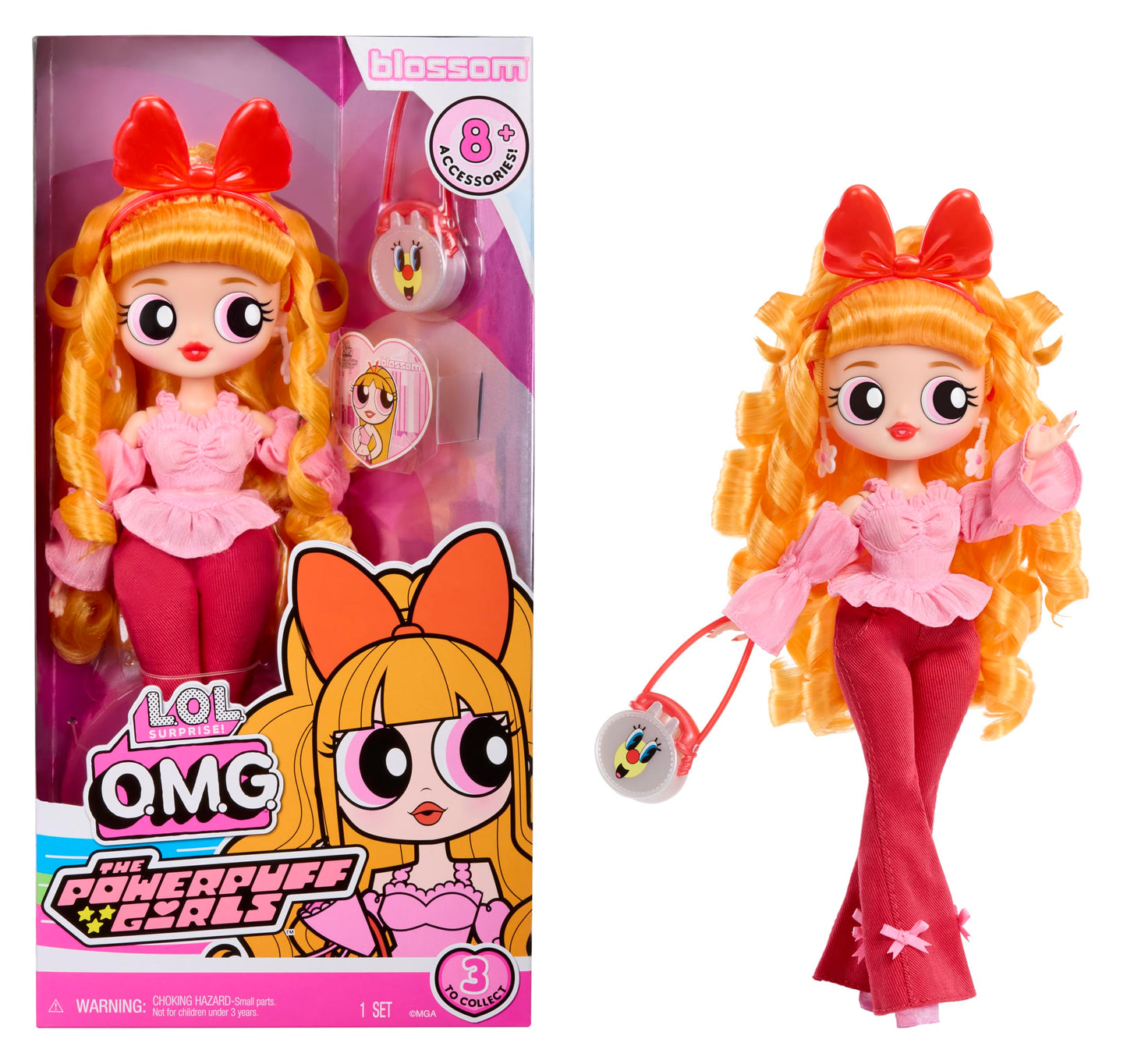 L.O.L. Surprise! OMG Powerpuff Girls Blossom Doll – Fashion Doll