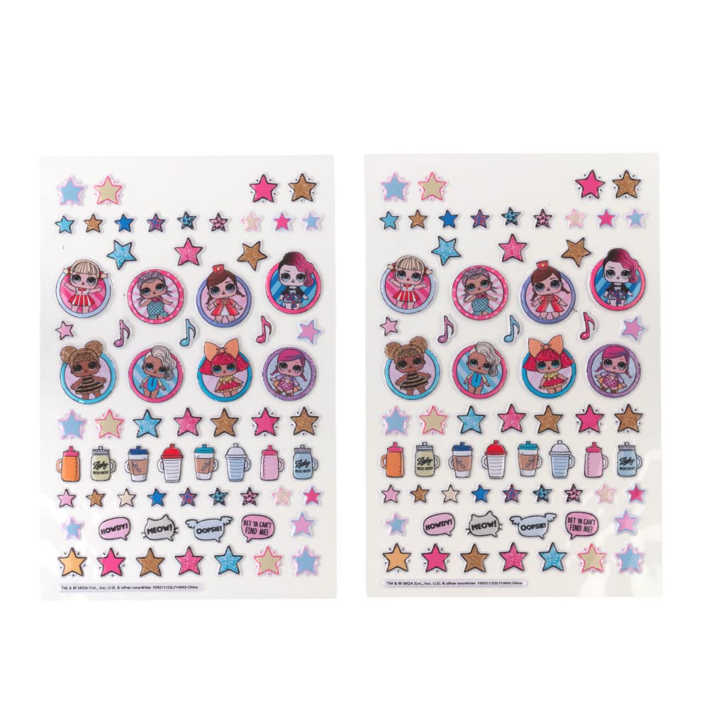 LOL Surprise 14-Sheet Sticker Book Set — 1200+ Stickers with Puffy Sheets