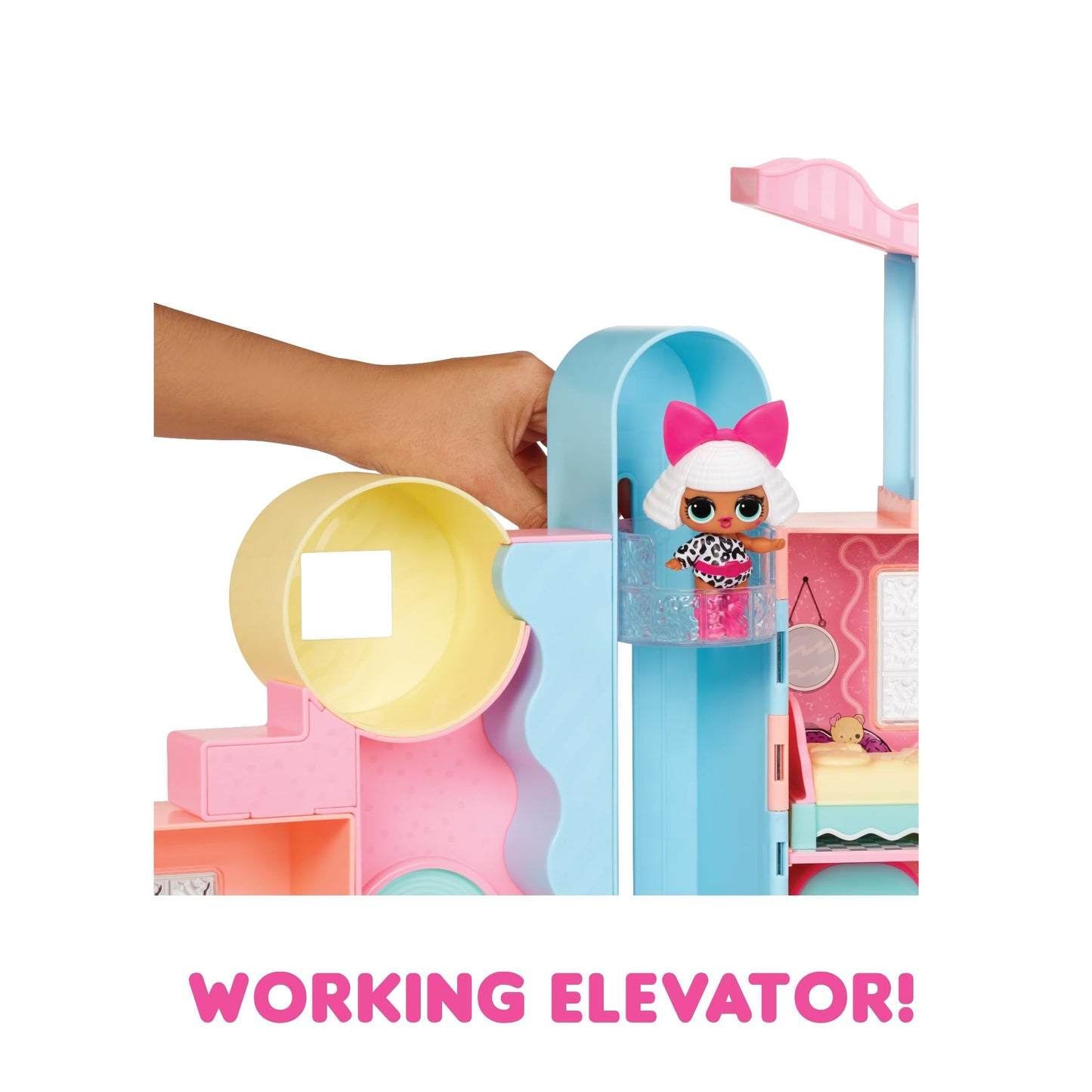 L.O.L. Surprise! Squish Sand Magic House with Tot – 50+ Surprises, Moldable Sand, Elevator