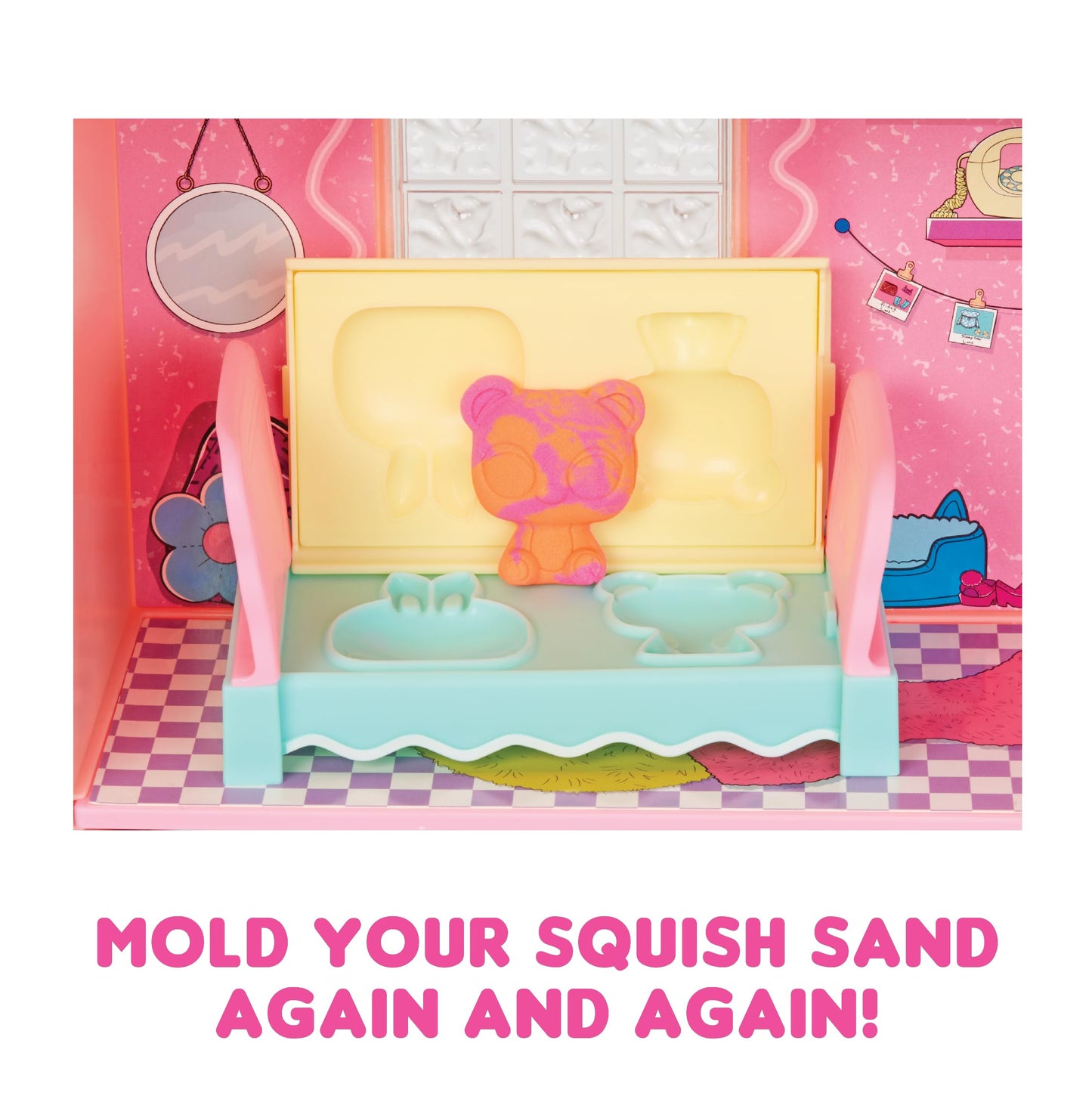 L.O.L. Surprise! Squish Sand Magic House with Tot – 50+ Surprises, Moldable Sand, Elevator