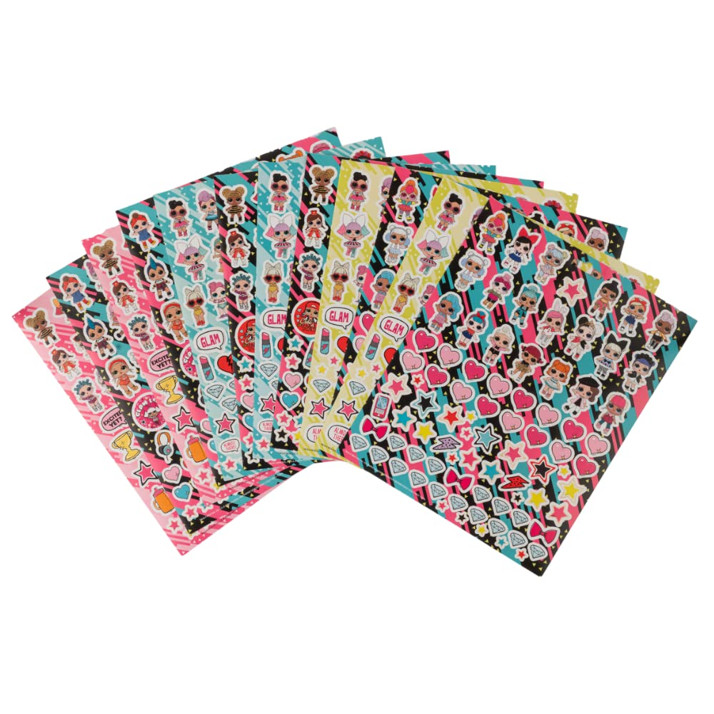 LOL Surprise 14-Sheet Sticker Book Set — 1200+ Stickers with Puffy Sheets