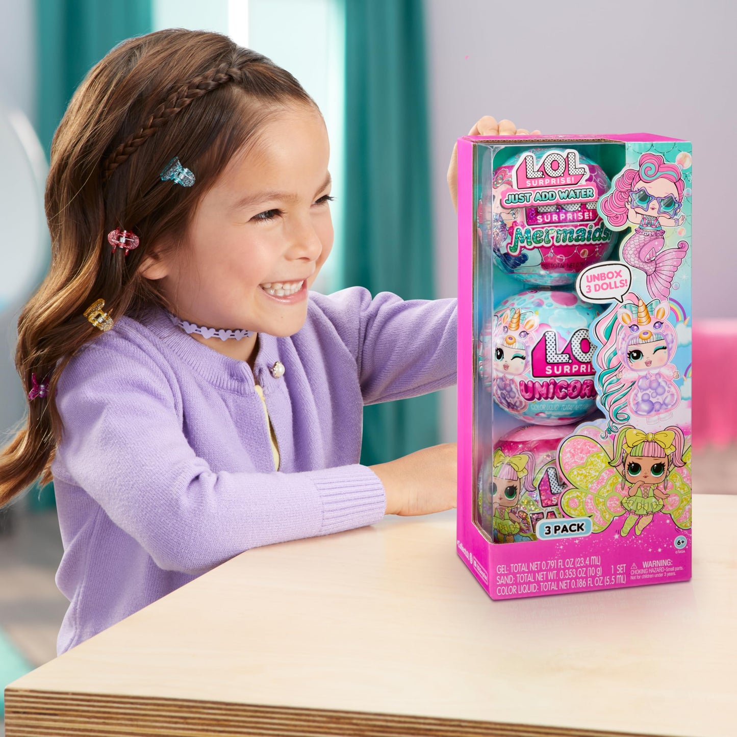 L.O.L. Surprise! Tots Just Add Water 3-Pack – Mermaid, Fairy & Unicorn Tots + 25+ Surprises