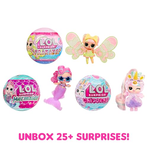 L.O.L. Surprise! Tots Just Add Water 3-Pack – Mermaid, Fairy & Unicorn Tots + 25+ Surprises