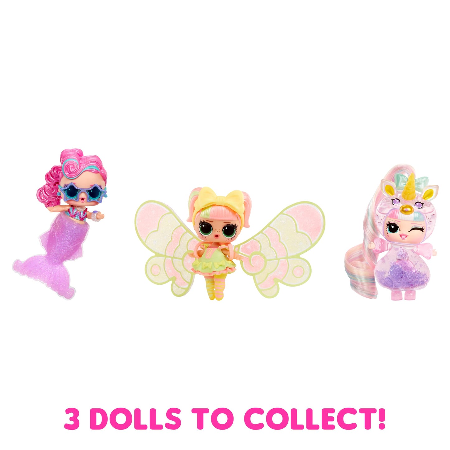 L.O.L. Surprise! Tots Just Add Water 3-Pack – Mermaid, Fairy & Unicorn Tots + 25+ Surprises