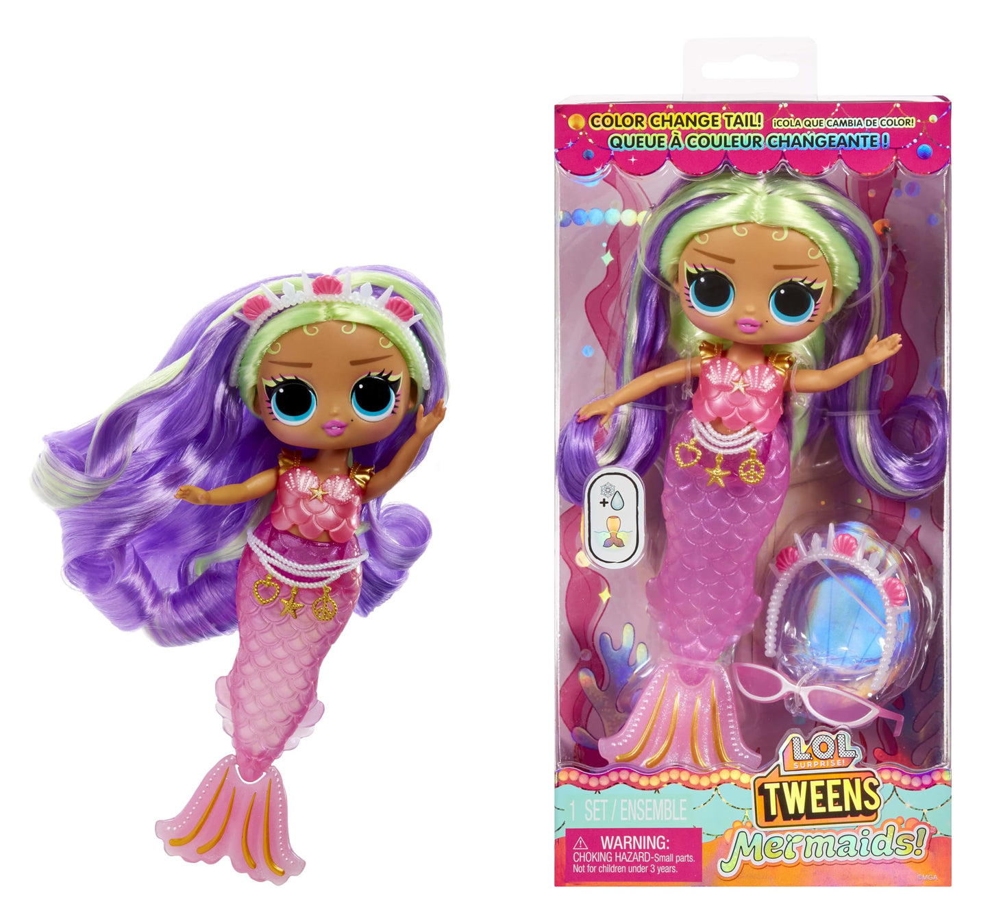 L.O.L. Surprise Tweens Mermaid Cleo Clove Doll — Color-Changing Tail & Movable Fin