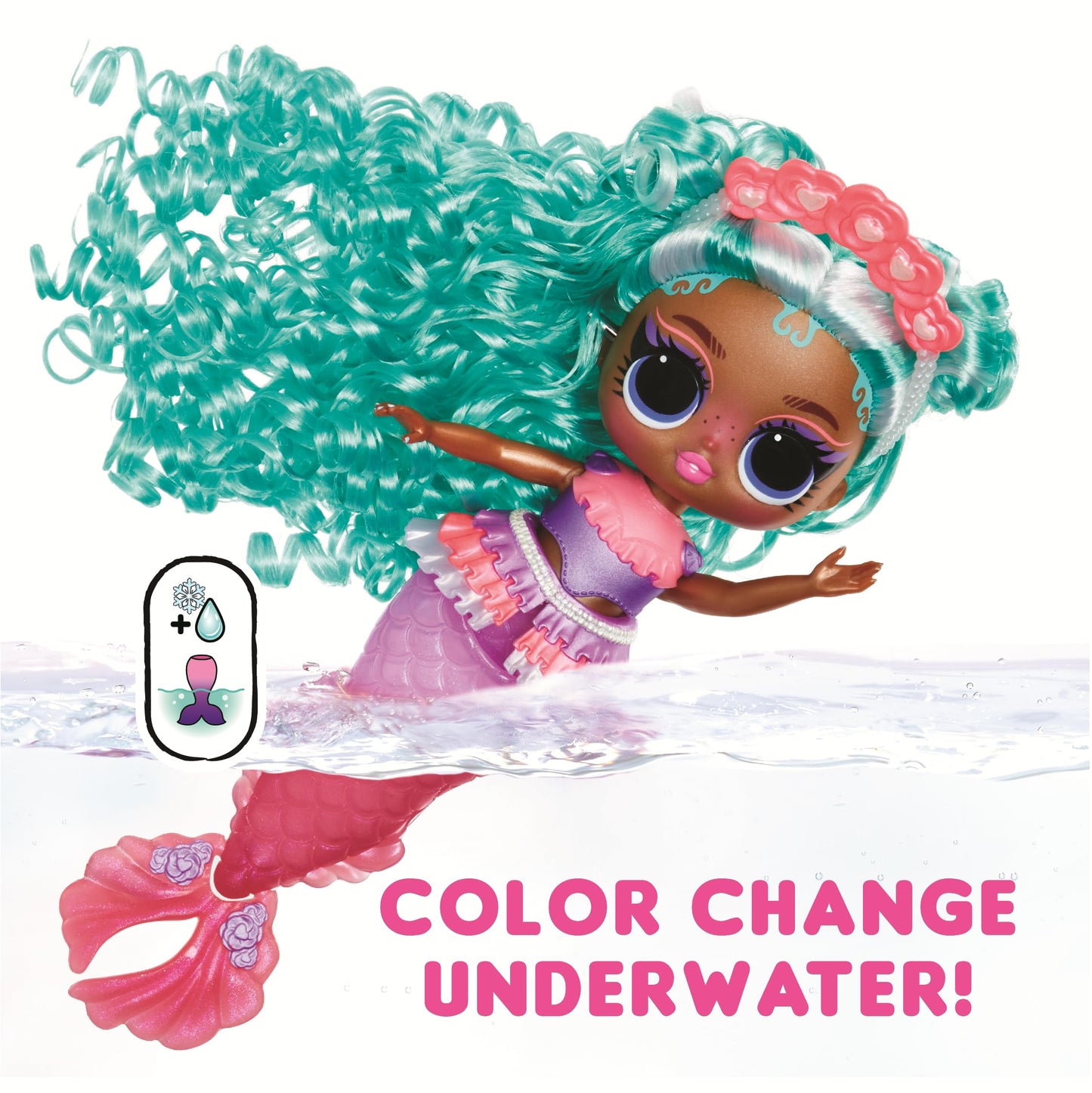 LOL Surprise Tweens Mermaid Serena Finn Doll – Color-Changing Tail, Movable Fin & Accessories