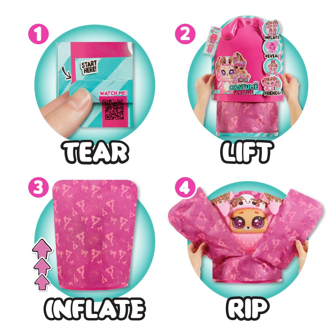 L.O.L. Surprise! Tweens Costume Surprise Ali Dance Doll with Inflatable Pink Puppy Costume – Fashion & Surprises
