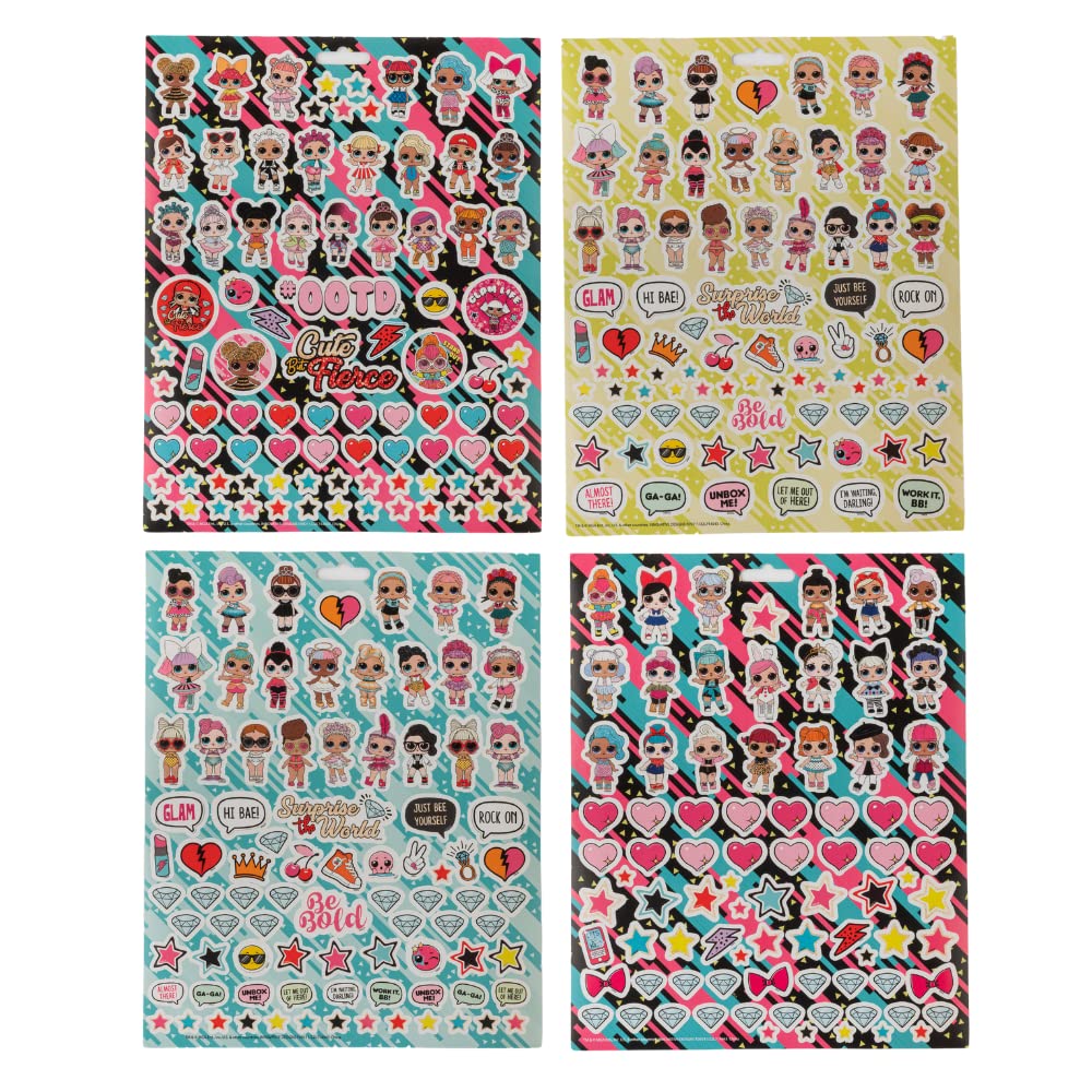 LOL Surprise 14-Sheet Sticker Book Set — 1200+ Stickers with Puffy Sheets