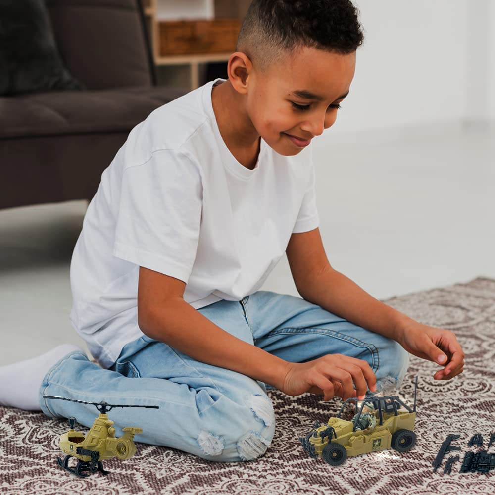 Lollipop US Army Rescue Force Toys – Helicopter, Desert Car & Gear Playset (Ages 3+)