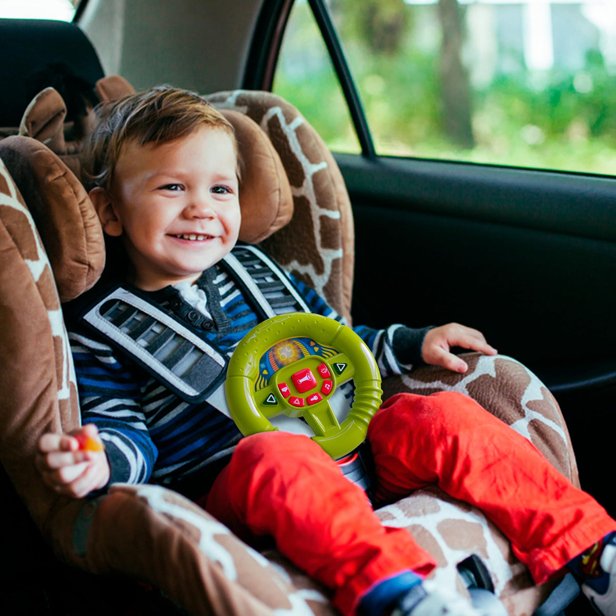 Lollipop Baby Steering Wheel Toy — Realistic Lights & Sounds