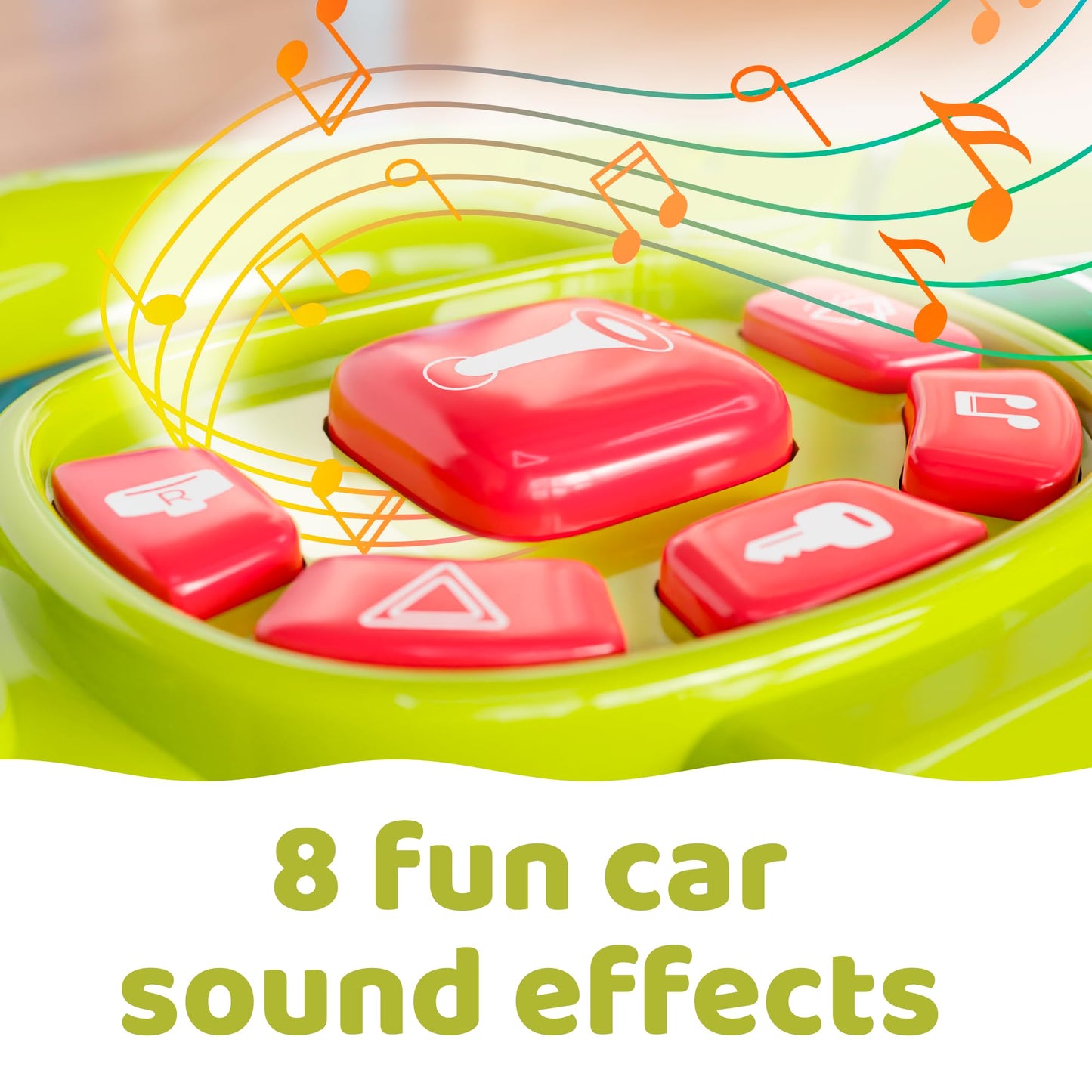 Lollipop Baby Steering Wheel Toy — Realistic Lights & Sounds