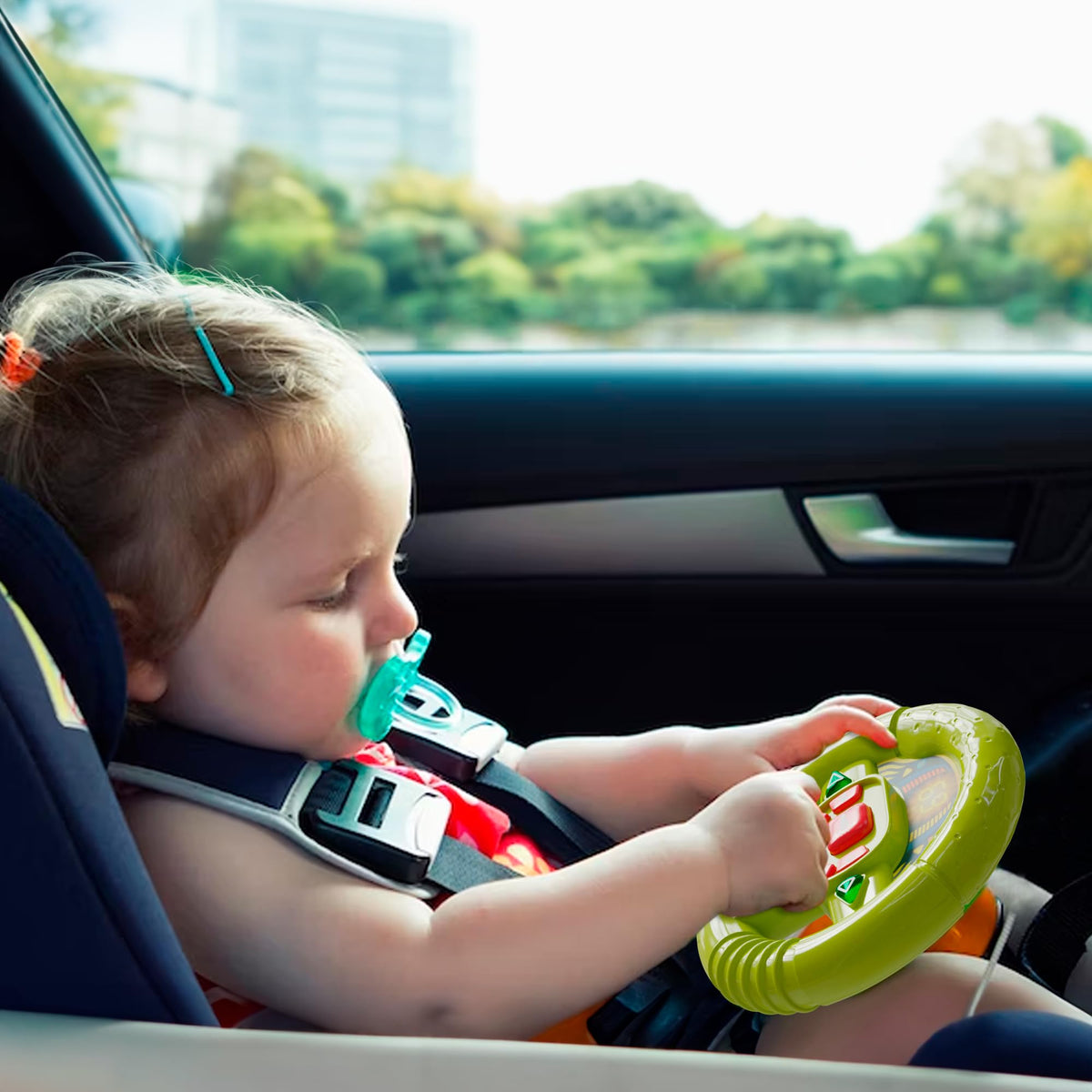 Lollipop Baby Steering Wheel Toy — Realistic Lights & Sounds