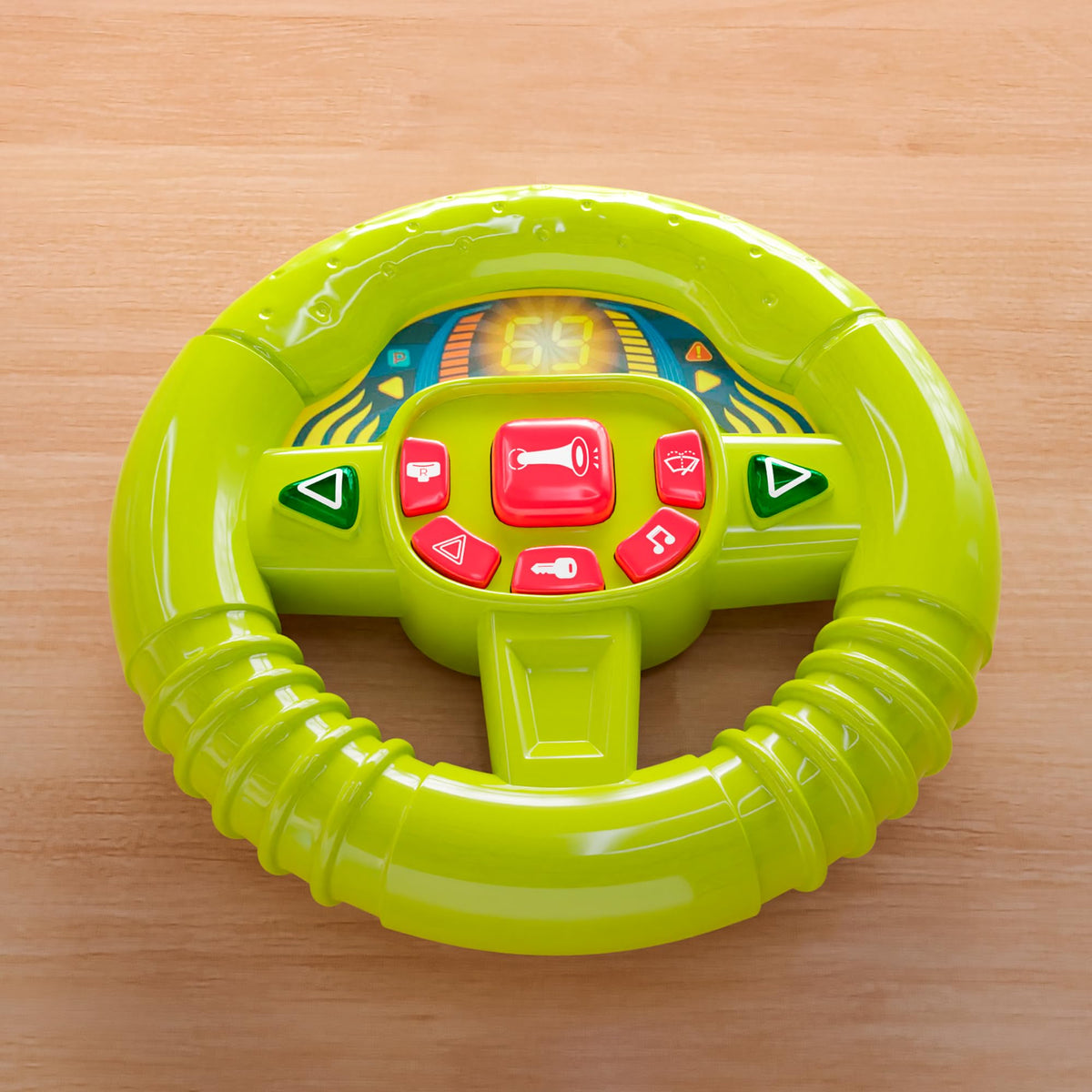 Lollipop Baby Steering Wheel Toy — Realistic Lights & Sounds