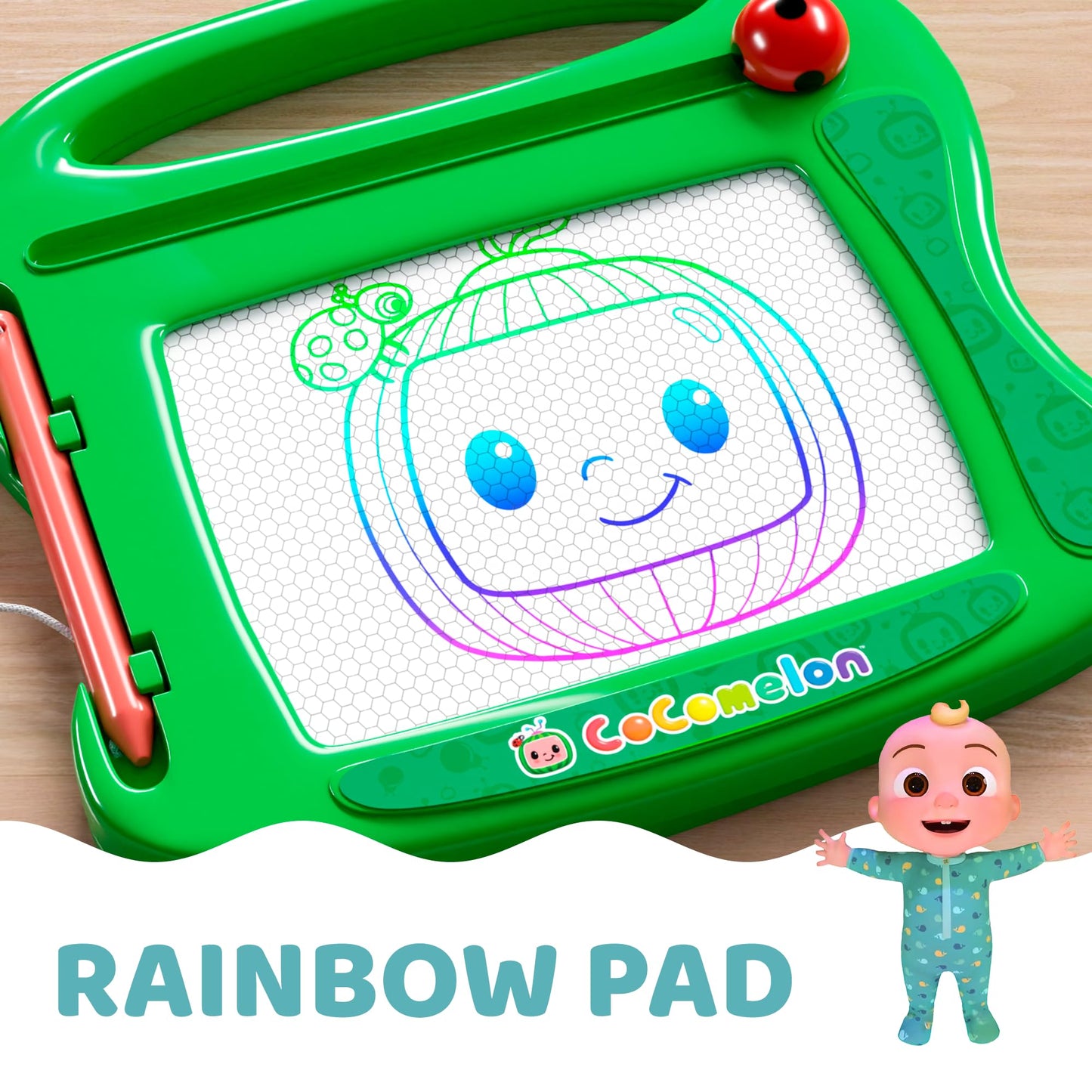 Lollipop Cocomelon Magnetic Board Travel Sketcher – Mess-Free On-The-Go Drawing Pad