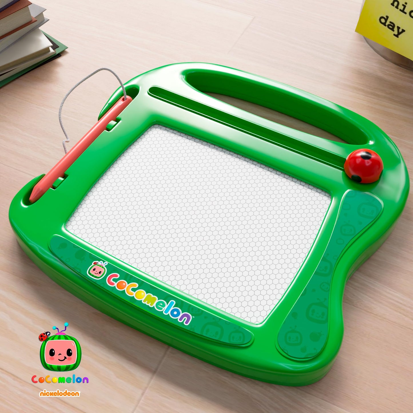 Lollipop Cocomelon Magnetic Board Travel Sketcher – Mess-Free On-The-Go Drawing Pad