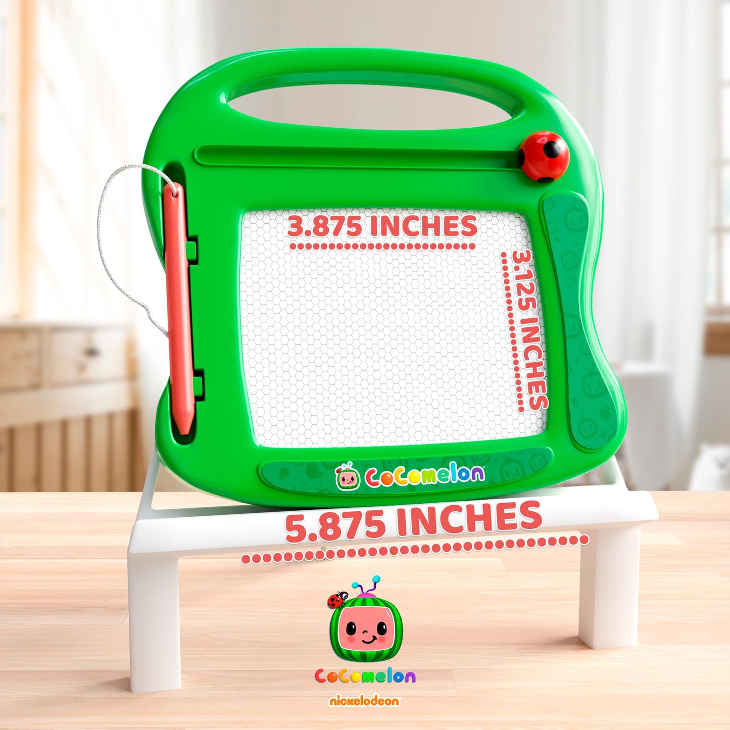 Lollipop Cocomelon Magnetic Board Travel Sketcher – Mess-Free On-The-Go Drawing Pad