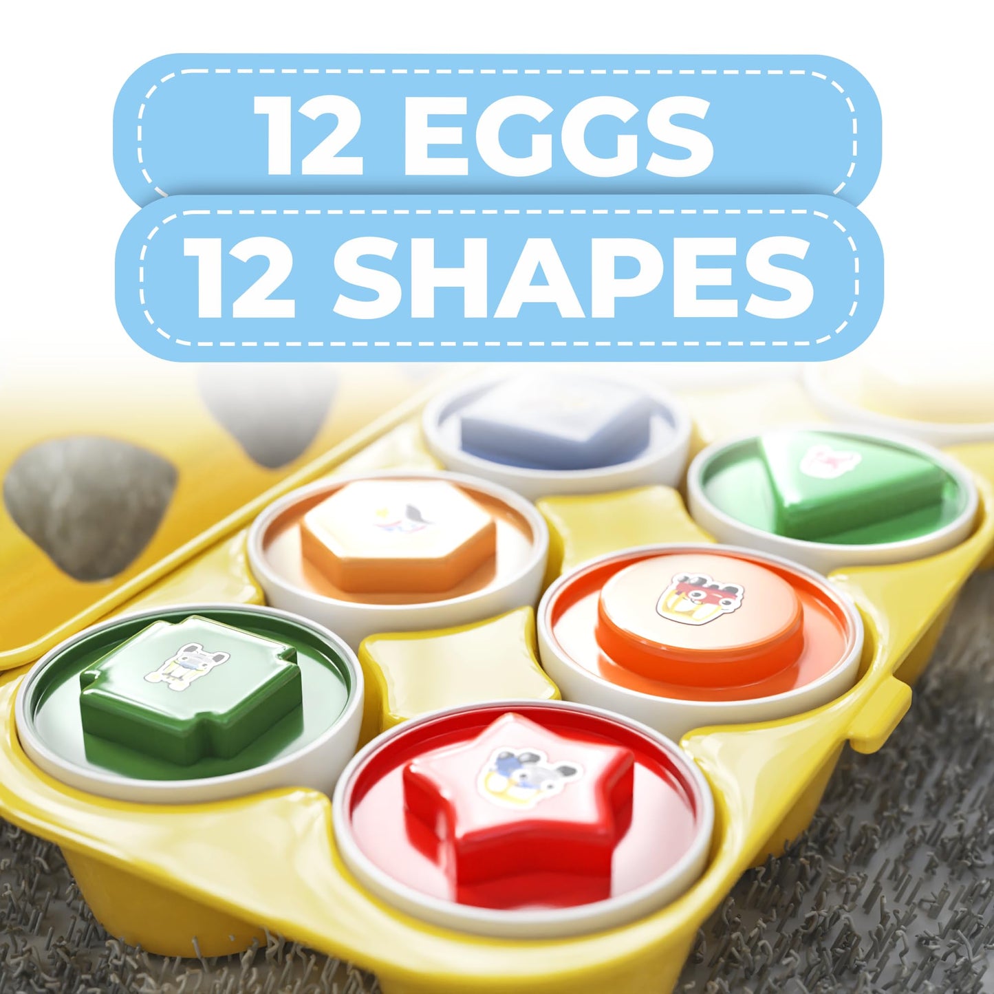 Lollipop Little Tikes Matching Egg Toy – 12 Colorful Eggs for Shape & Color Learning
