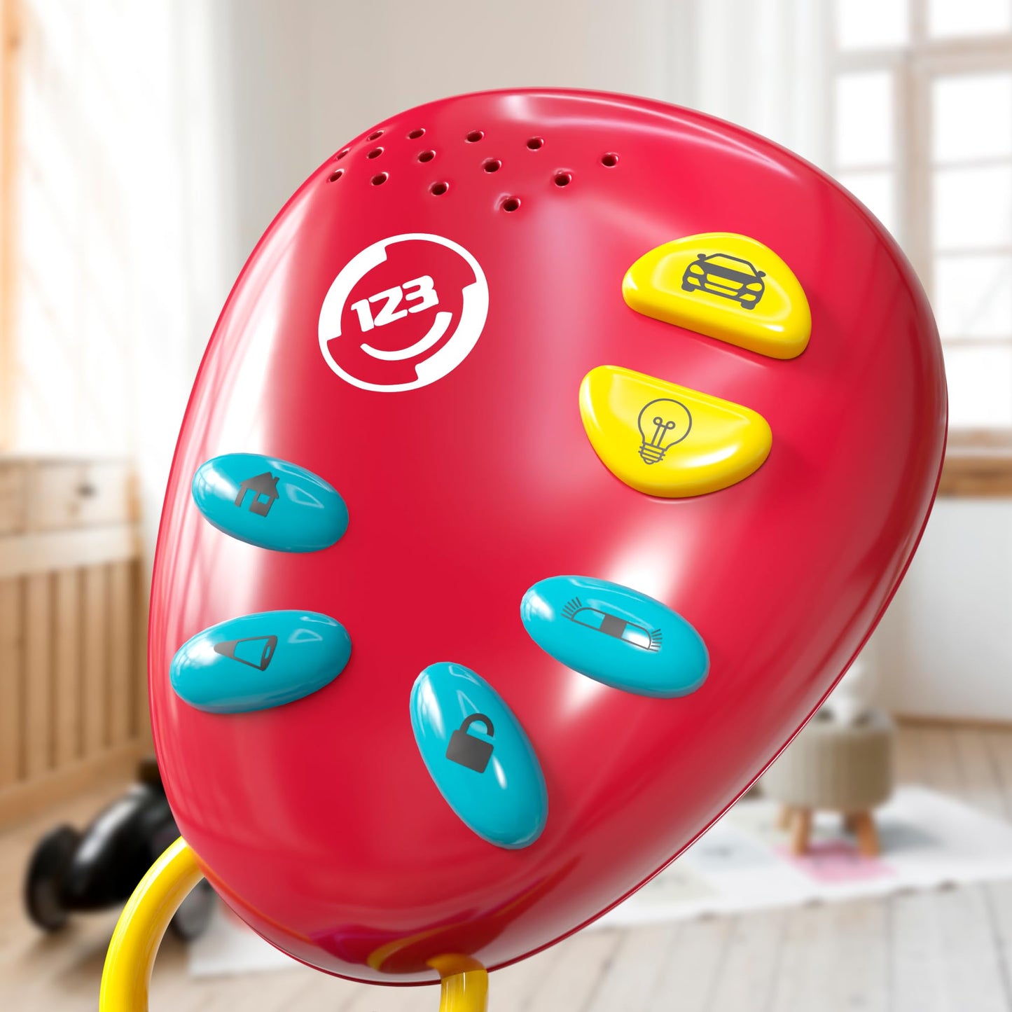 Lollipop Kids Car Keys Sensory Toy – Teether, Rattle & Travel-Friendly Keys for Babies & Toddlers (Batteries Included)