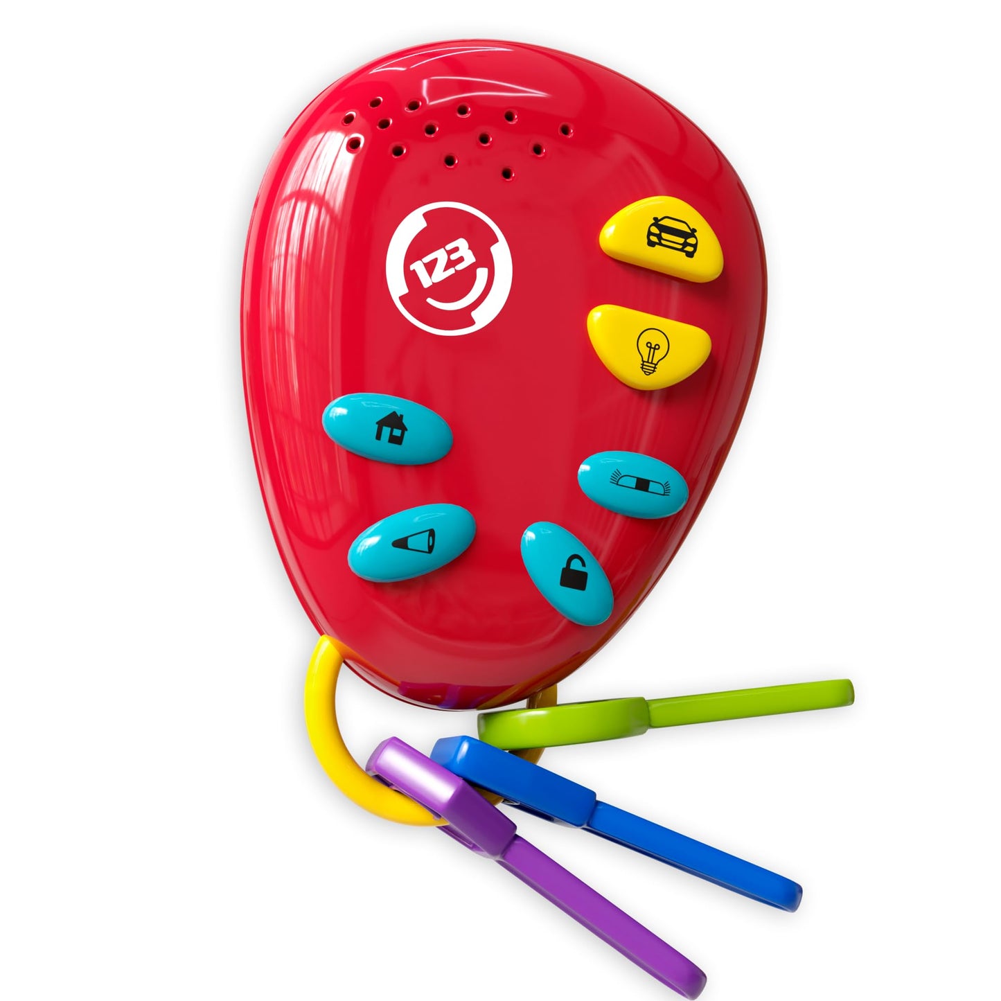 Lollipop Kids Car Keys Sensory Toy – Teether, Rattle & Travel-Friendly Keys for Babies & Toddlers (Batteries Included)