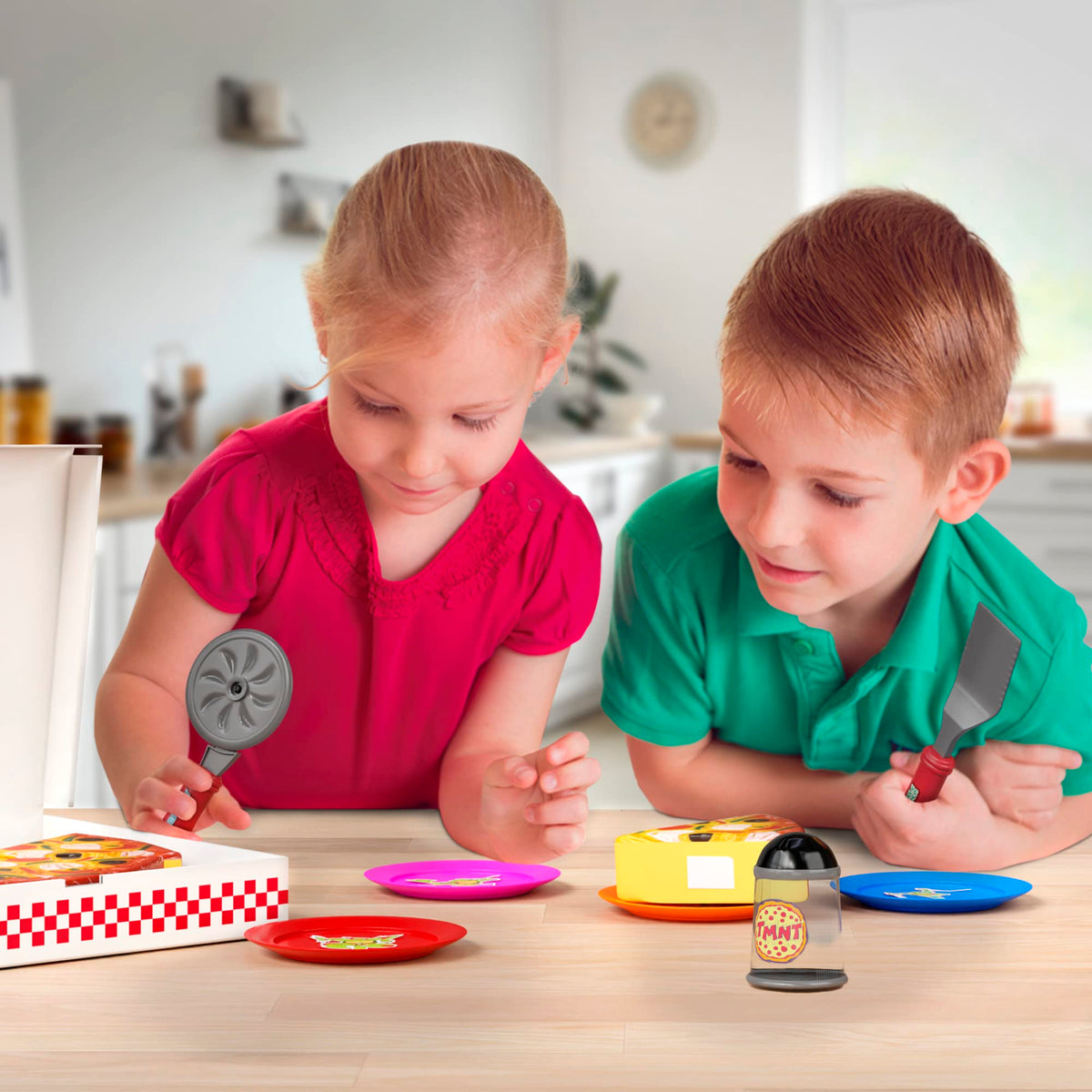 Lollipop TMNT Kids Pizza Toy Set – Pretend Play Pizza with Box, Cutter & Condiments