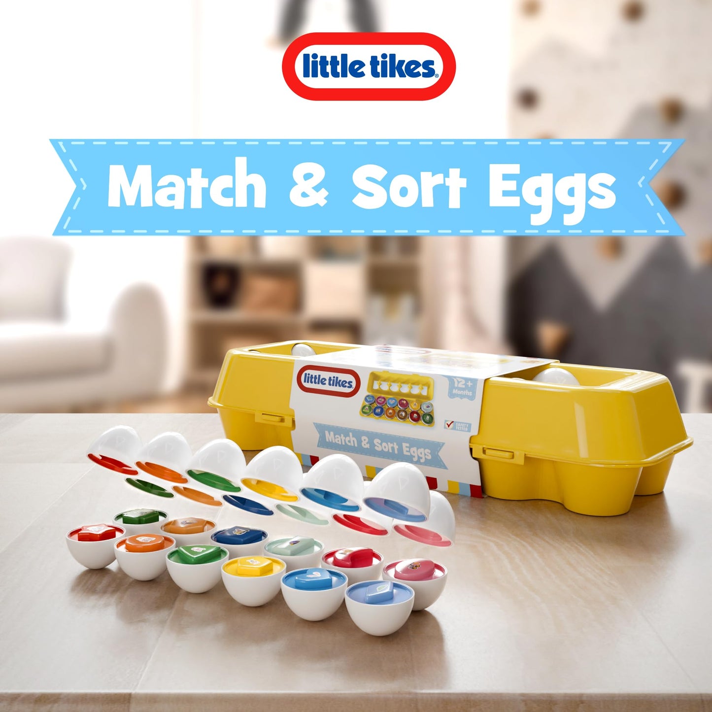 Lollipop Little Tikes Matching Egg Toy – 12 Colorful Eggs for Shape & Color Learning