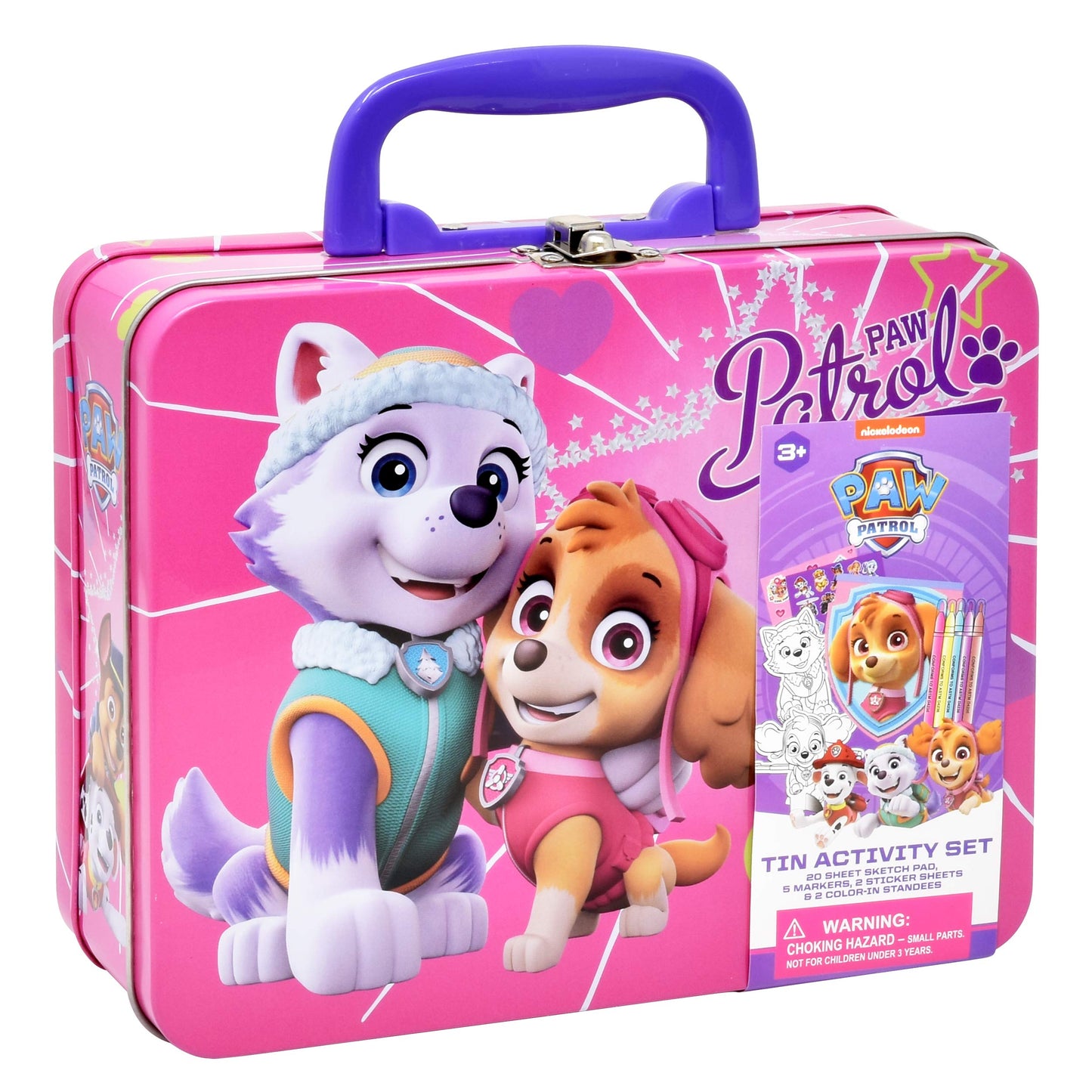 Lollipop Paw Patrol Coloring & Activity Tin Box – Mess-Free Craft Kit for Kids
