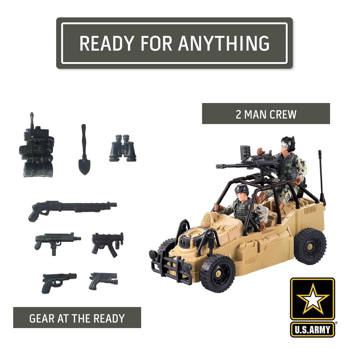 Lollipop US Army Rescue Force Toys – Helicopter, Desert Car & Gear Playset (Ages 3+)