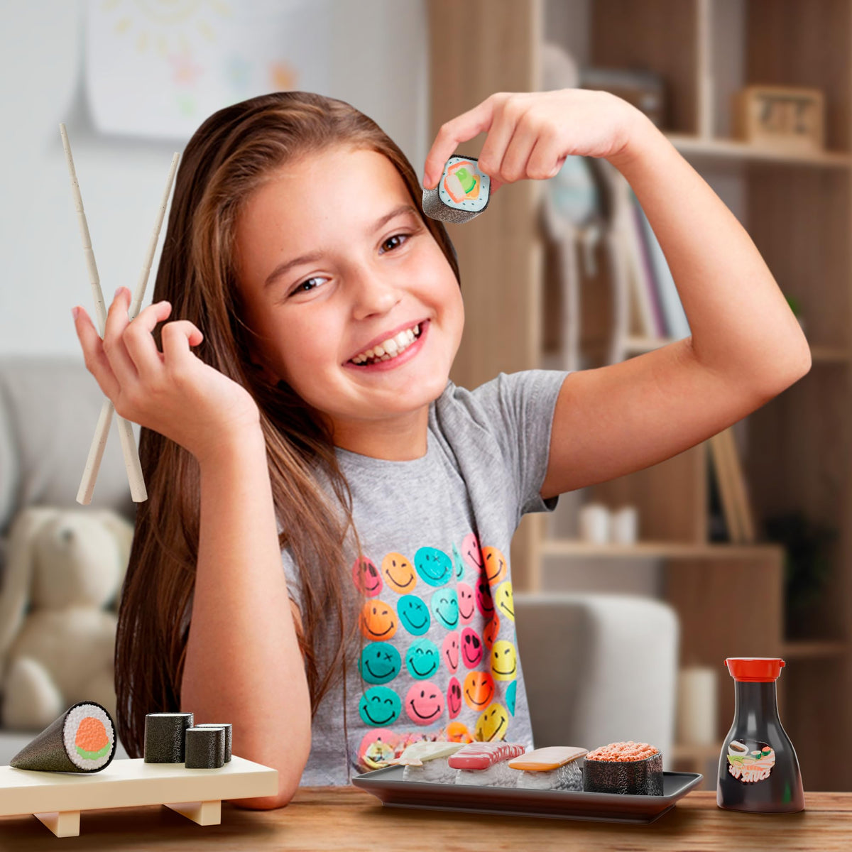 Lollipop Sushi Interactive Toy – Pretend Play Food Set with Sushi Counter