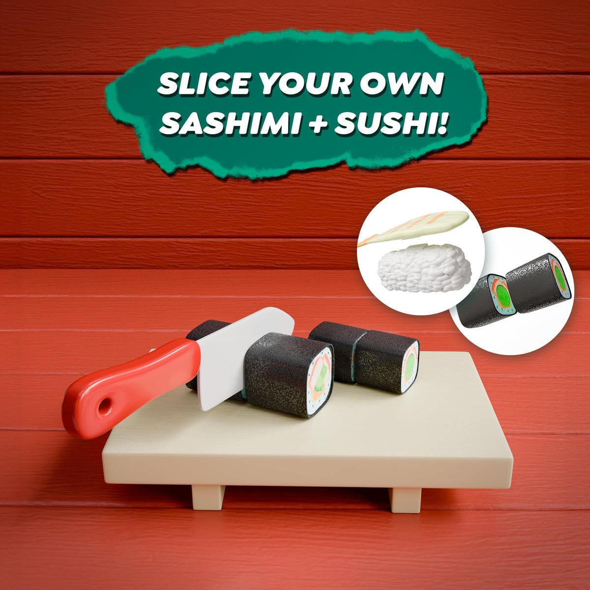 Lollipop Sushi Interactive Toy – Pretend Play Food Set with Sushi Counter