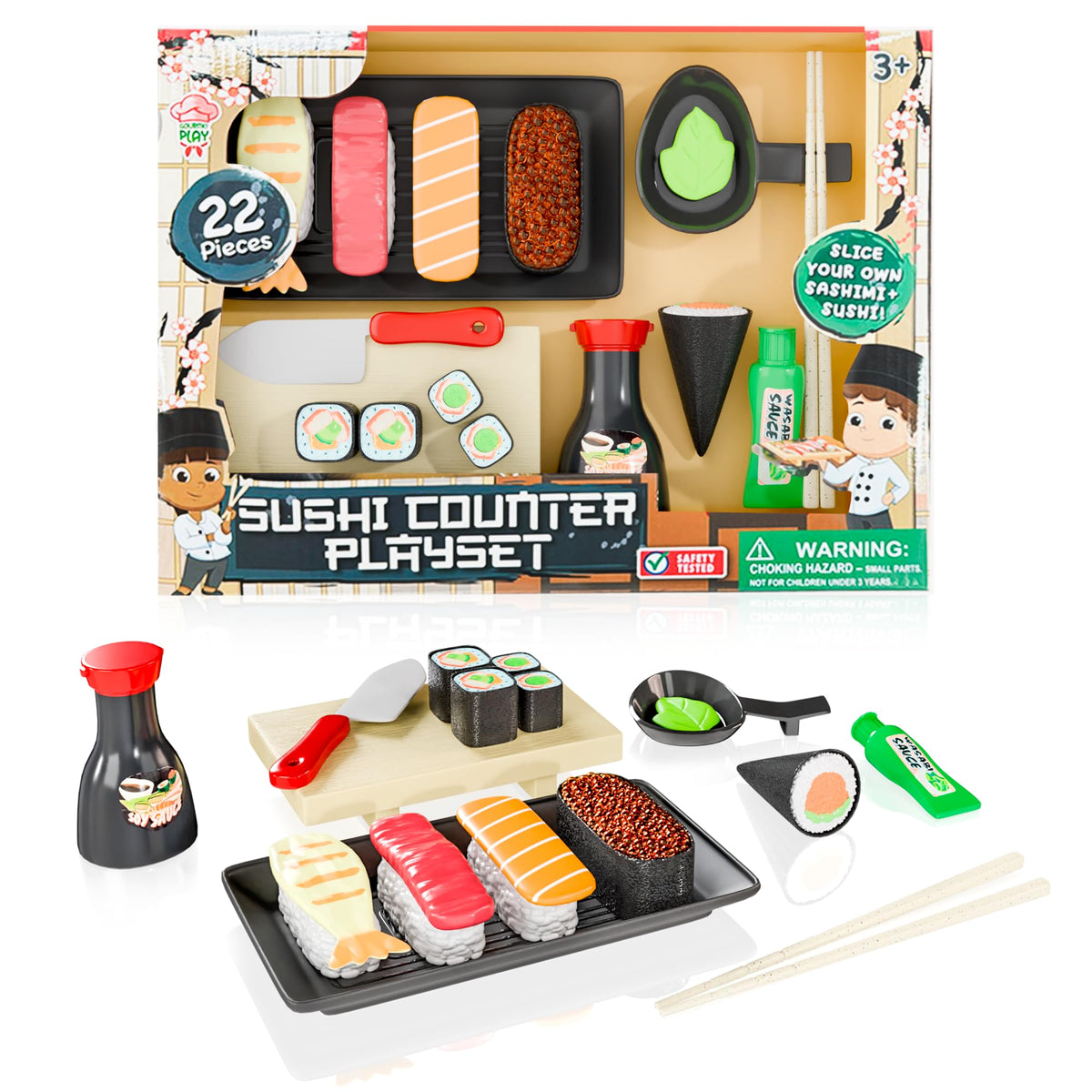 Lollipop Sushi Interactive Toy – Pretend Play Food Set with Sushi Counter