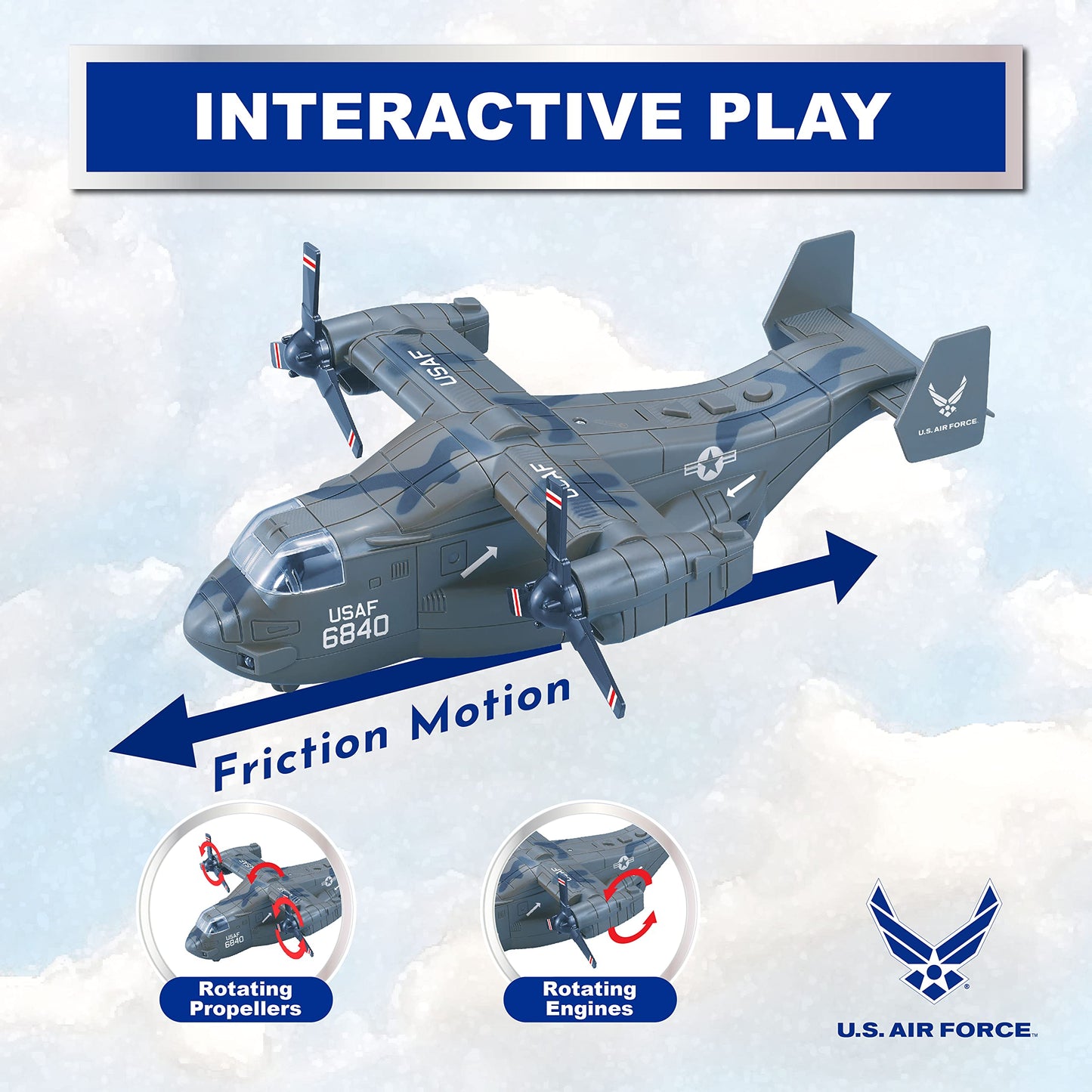 Lollipop V-22 Osprey 1:72 Scale Helicopter Model — Battle & Rescue Toy