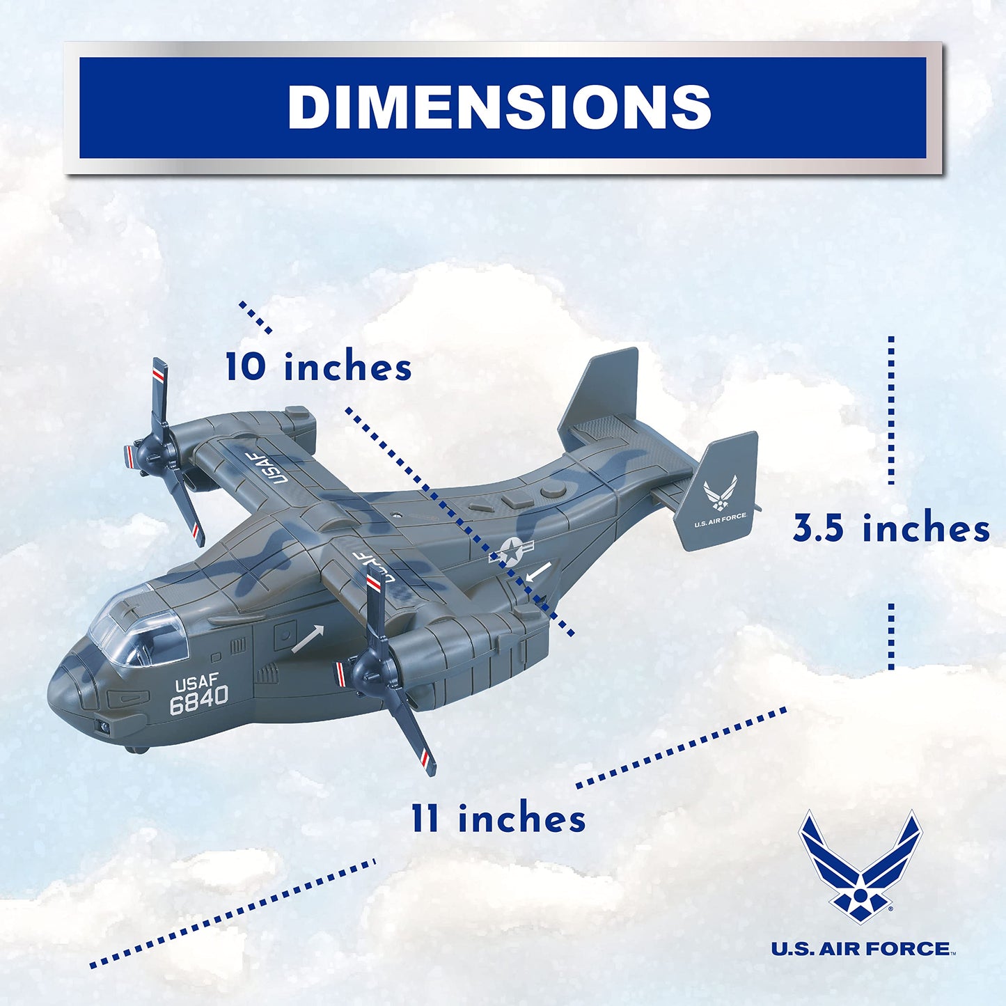 Lollipop V-22 Osprey 1:72 Scale Helicopter Model — Battle & Rescue Toy