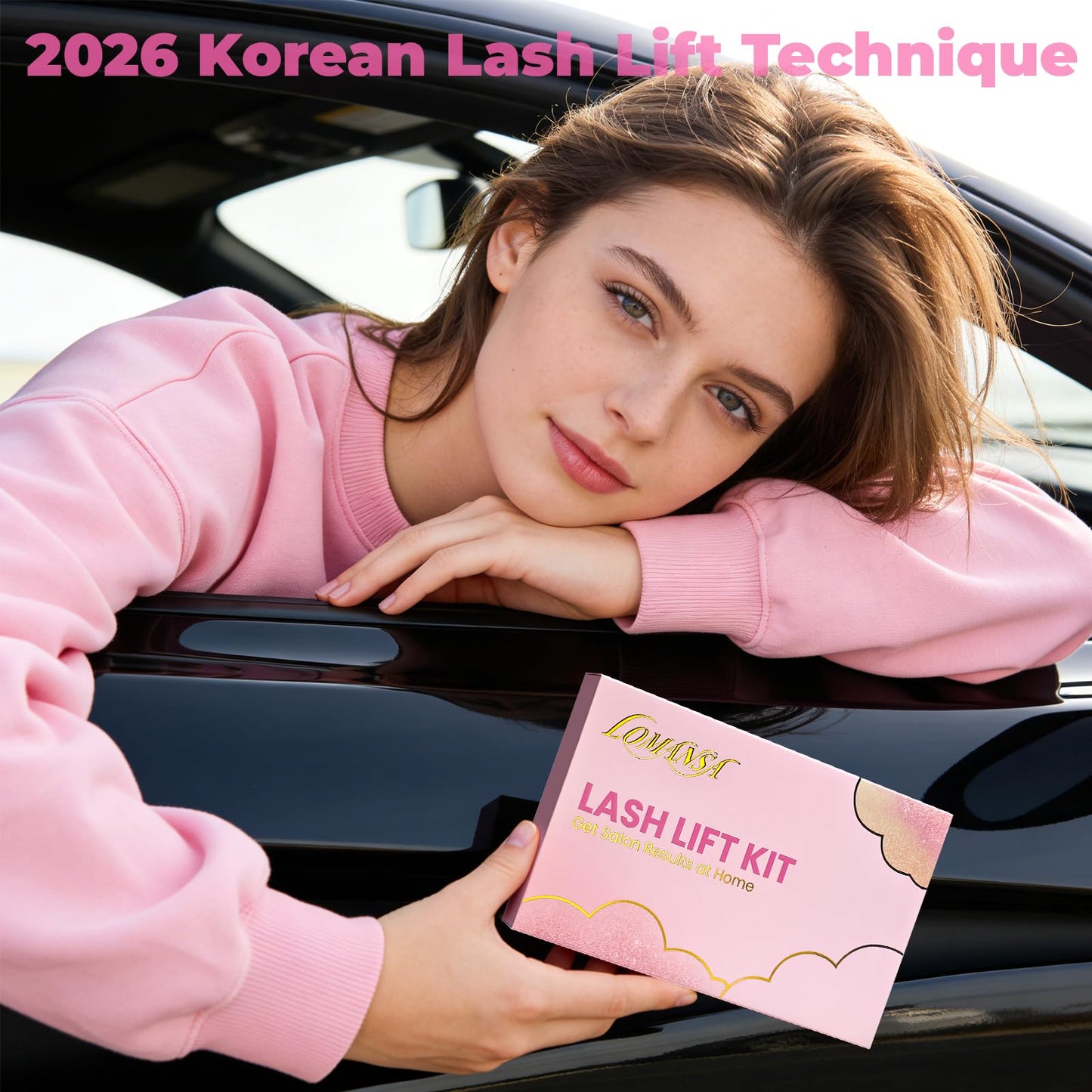 Lomansa Lash Lift Kit for Beginners – At-Home Eyelash Perm with Open Eye Self-Lift Pads