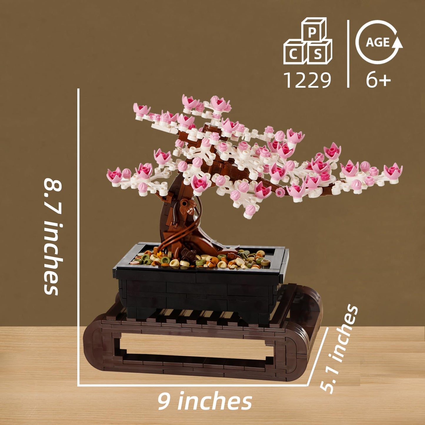 LOMBEE Cherry Blossom Tree Building Set – 3-in-1 Bonsai for Adults