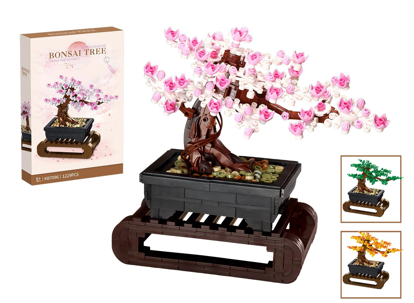 LOMBEE Cherry Blossom Tree Building Set – 3-in-1 Bonsai for Adults
