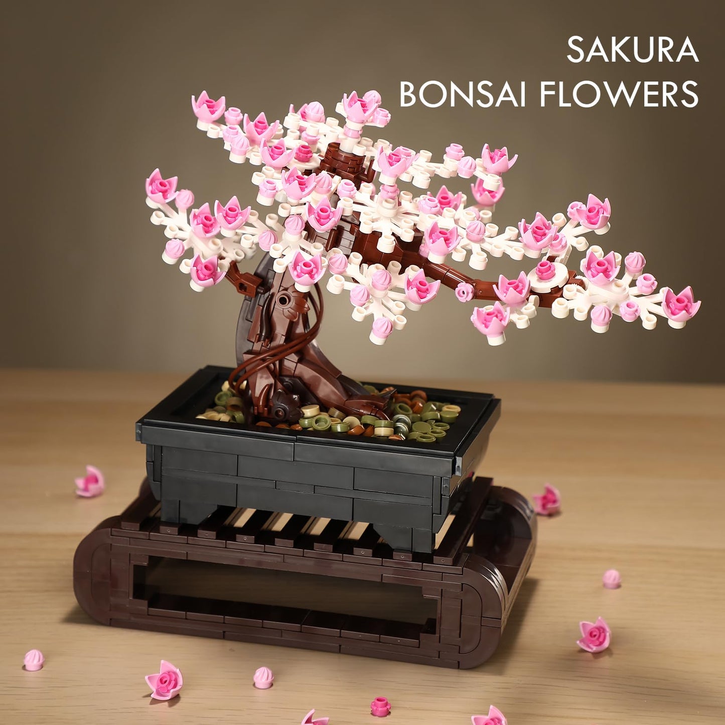 LOMBEE Cherry Blossom Tree Building Set – 3-in-1 Bonsai for Adults